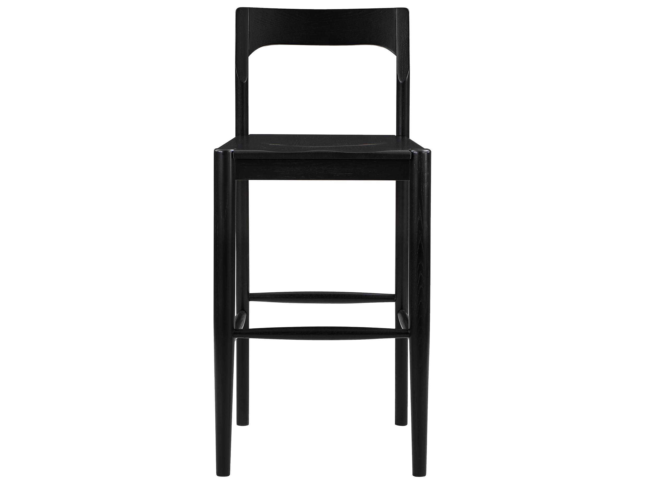 Moe's Home Owing Oak Wood Black Bar Stool