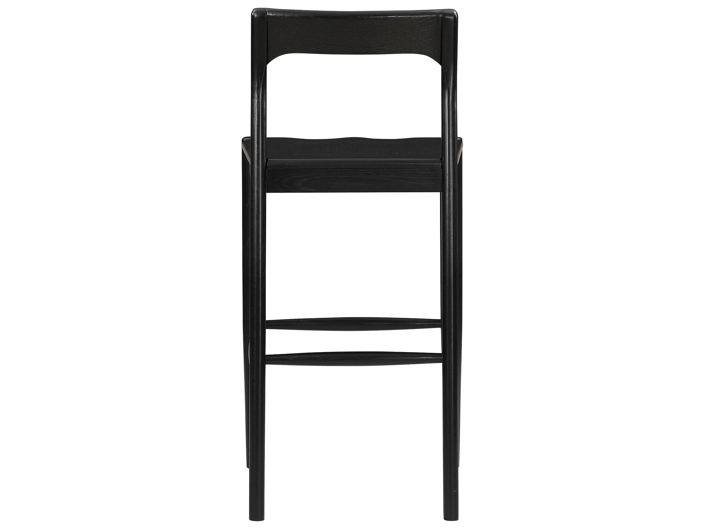 Moe's Home Owing Oak Wood Black Bar Stool