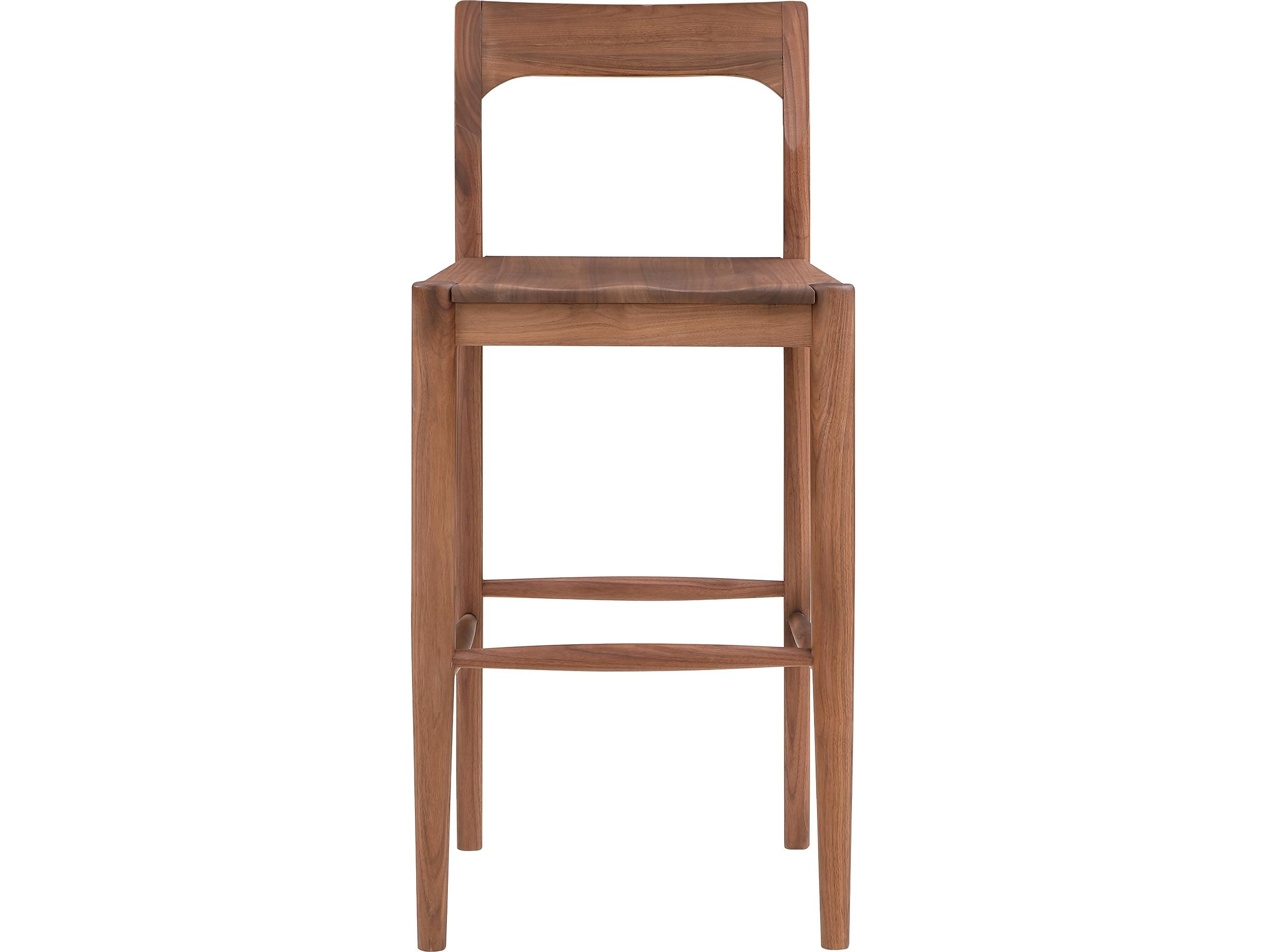 Moe's Home Owing Walnut Wood Bar Stool