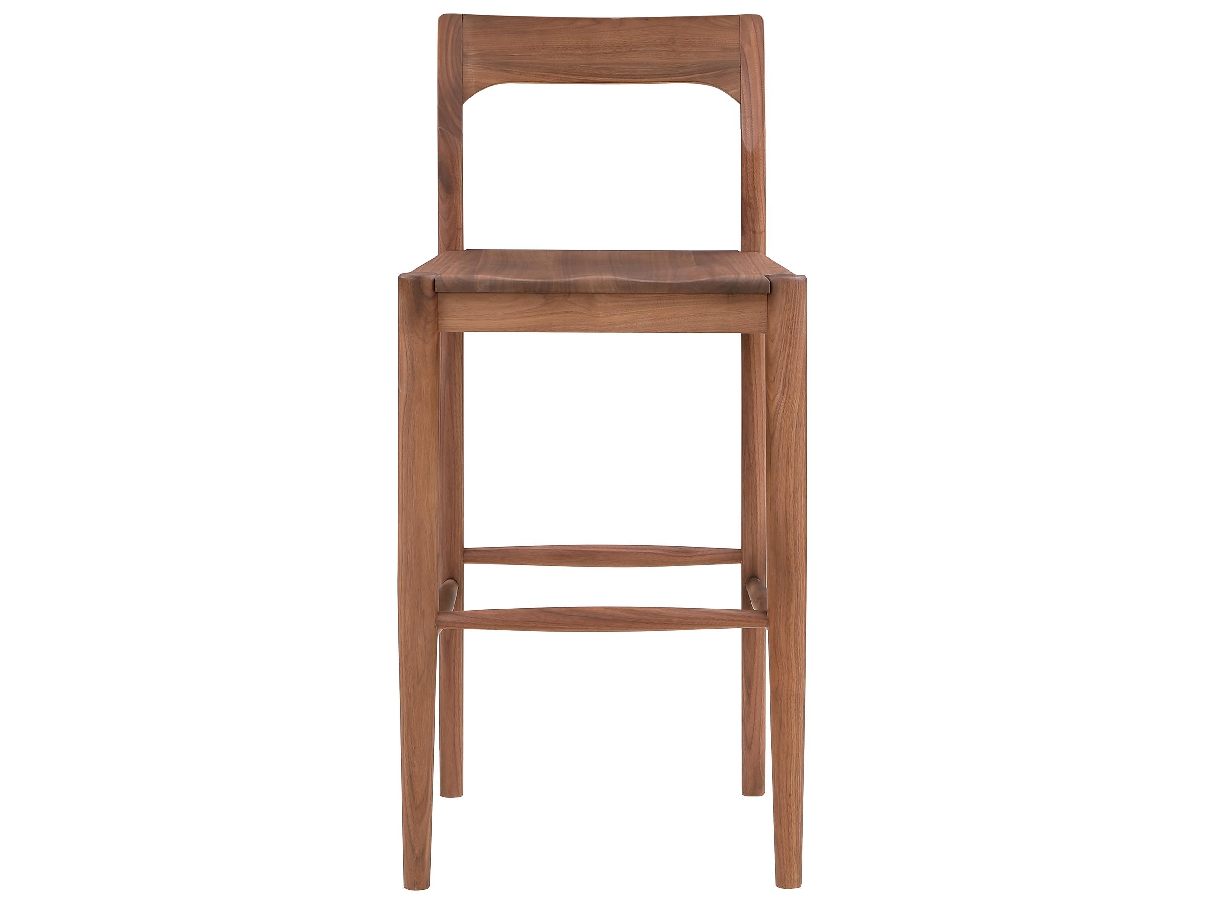 Moe's Home Owing Walnut Wood Bar Stool