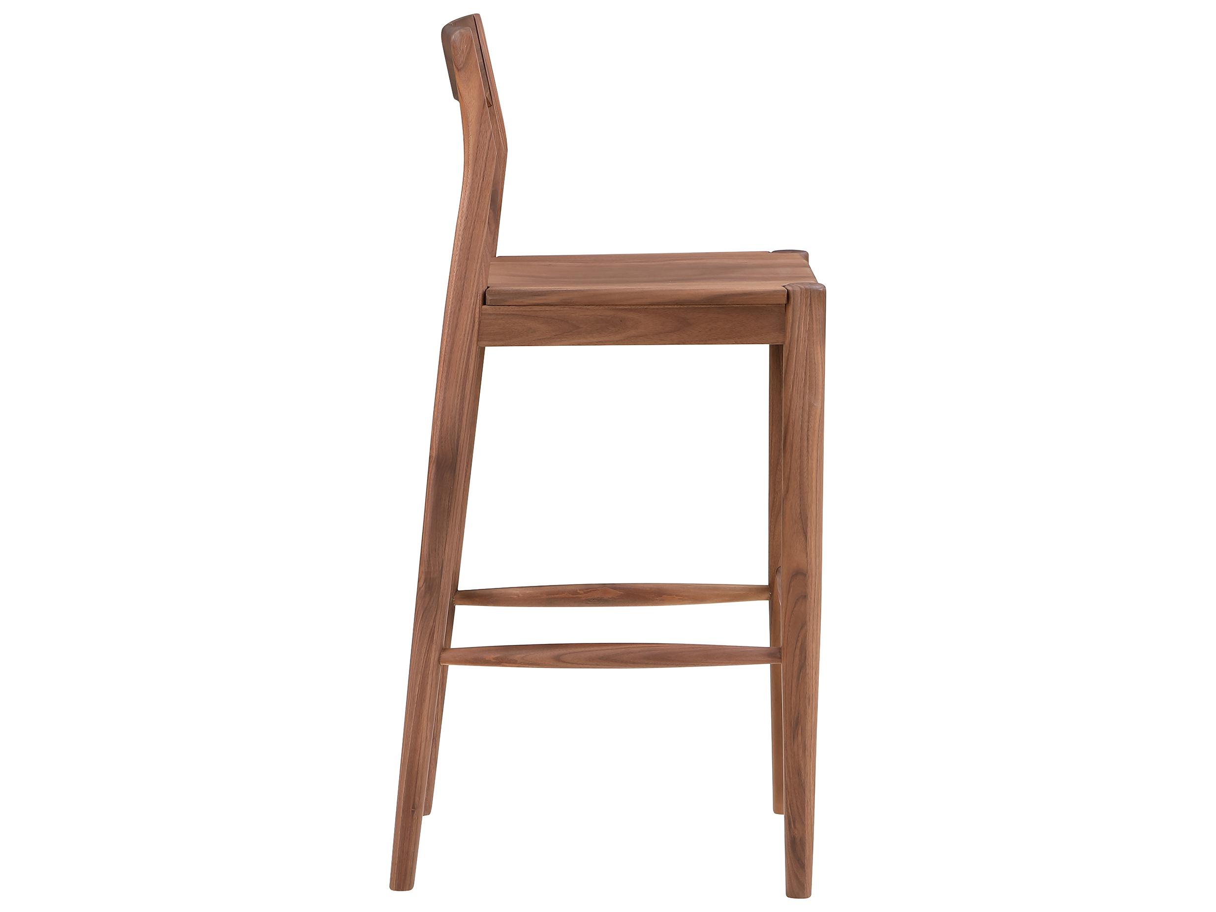Moe's Home Owing Walnut Wood Bar Stool