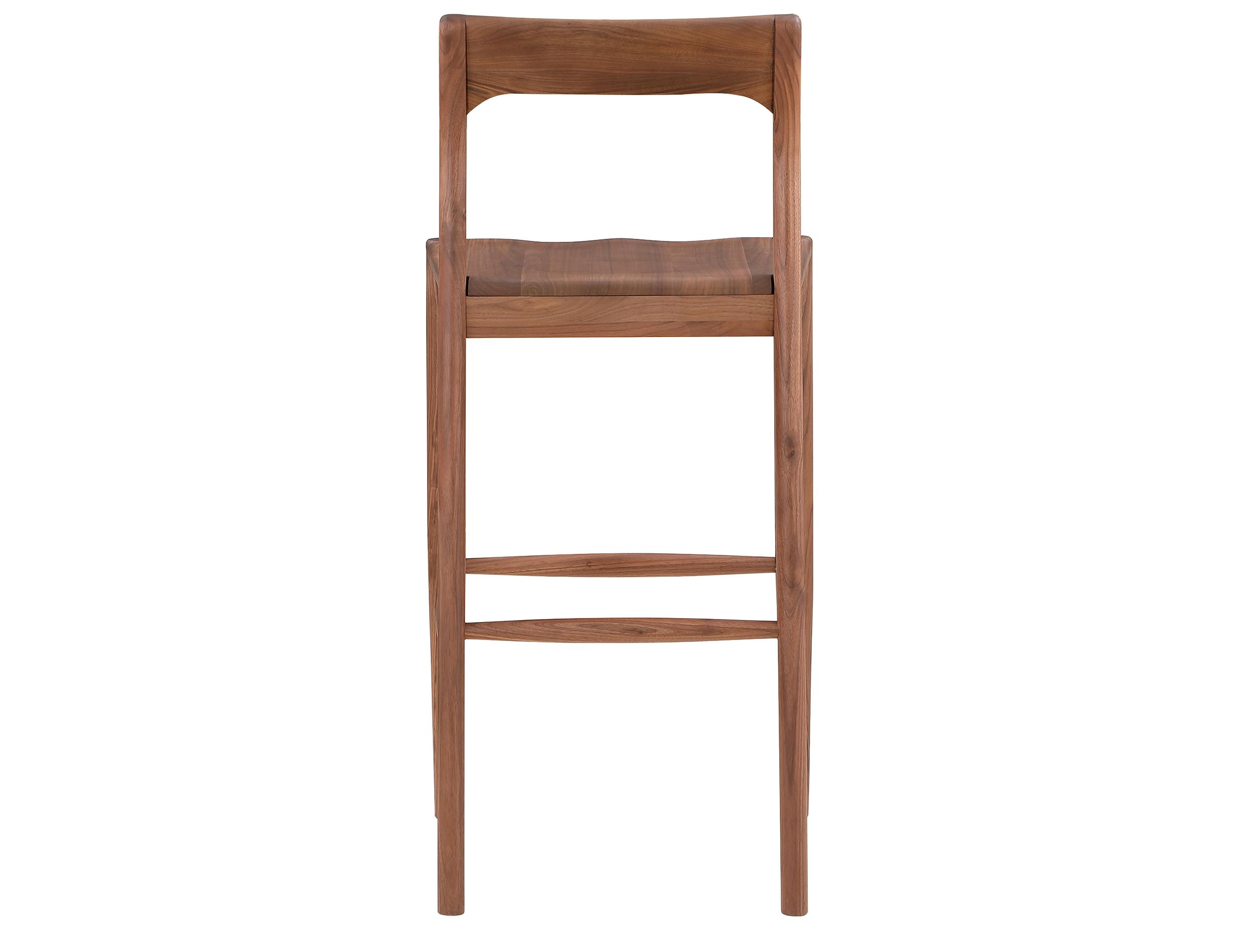 Moe's Home Owing Walnut Wood Bar Stool