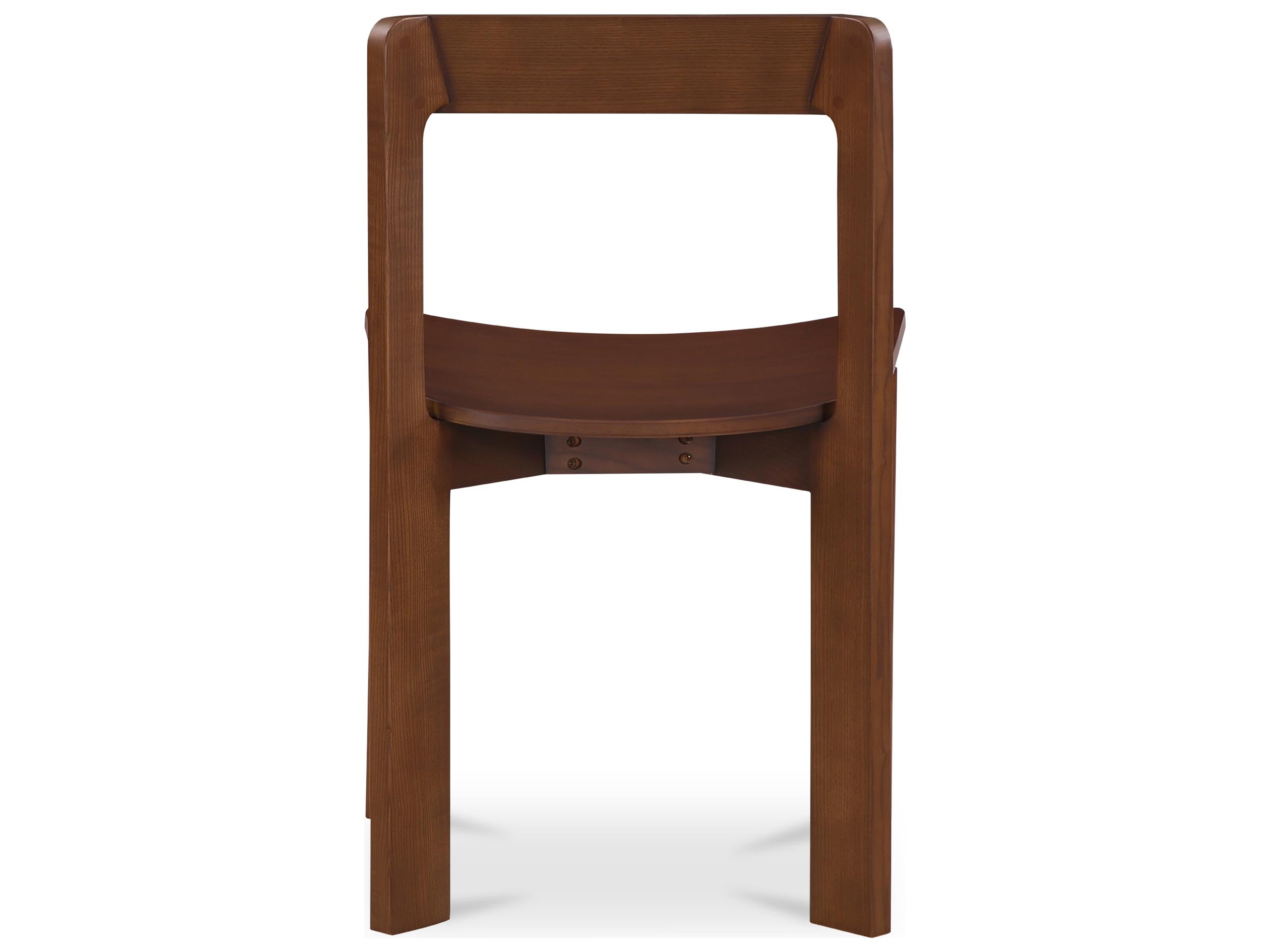 Moe's Home Daifuku Ash Wood Brown Side Dining Chair - Set of Two