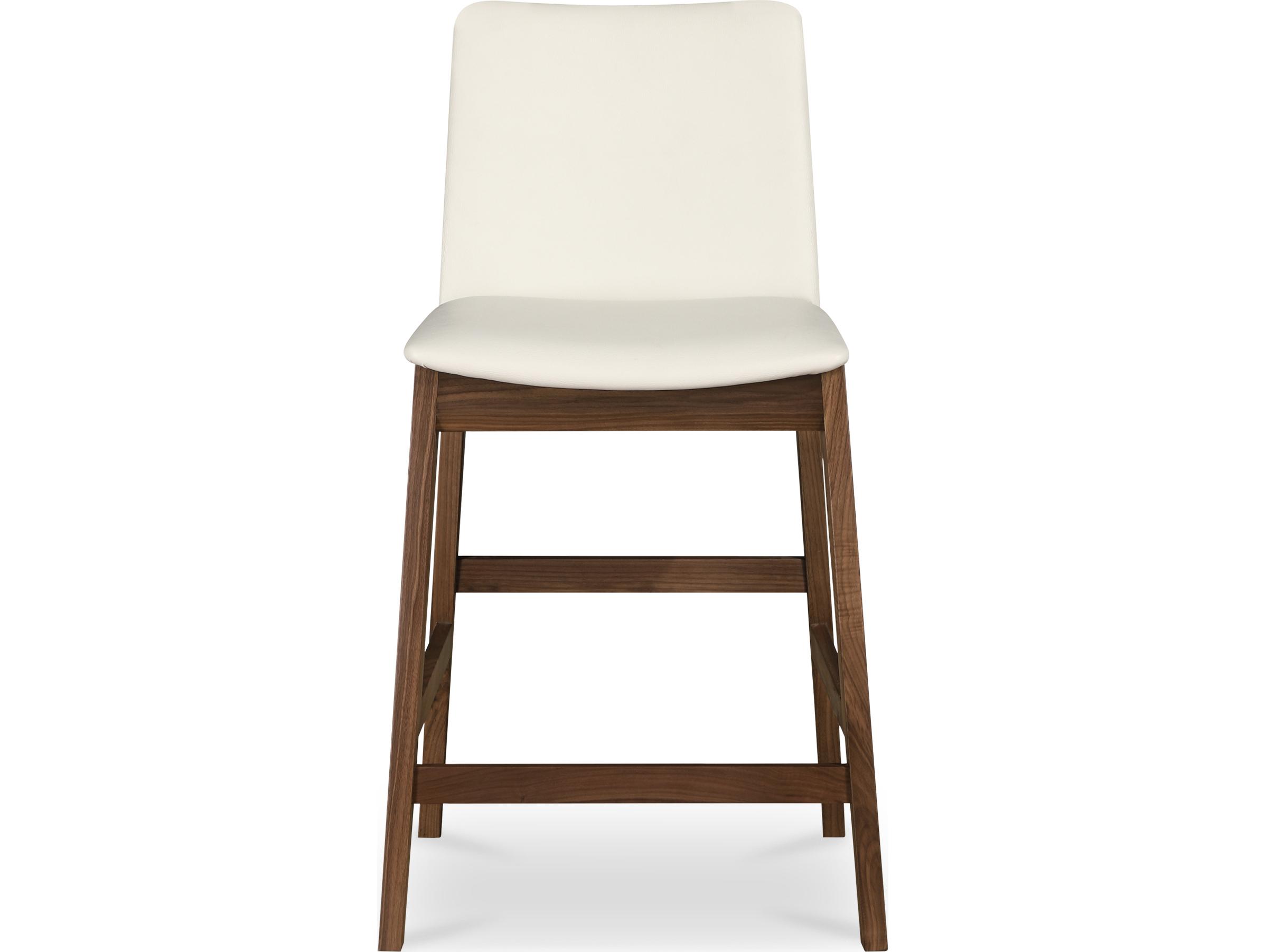 Moe's Home Deco Upholstered Walnut Wood Counter Stool