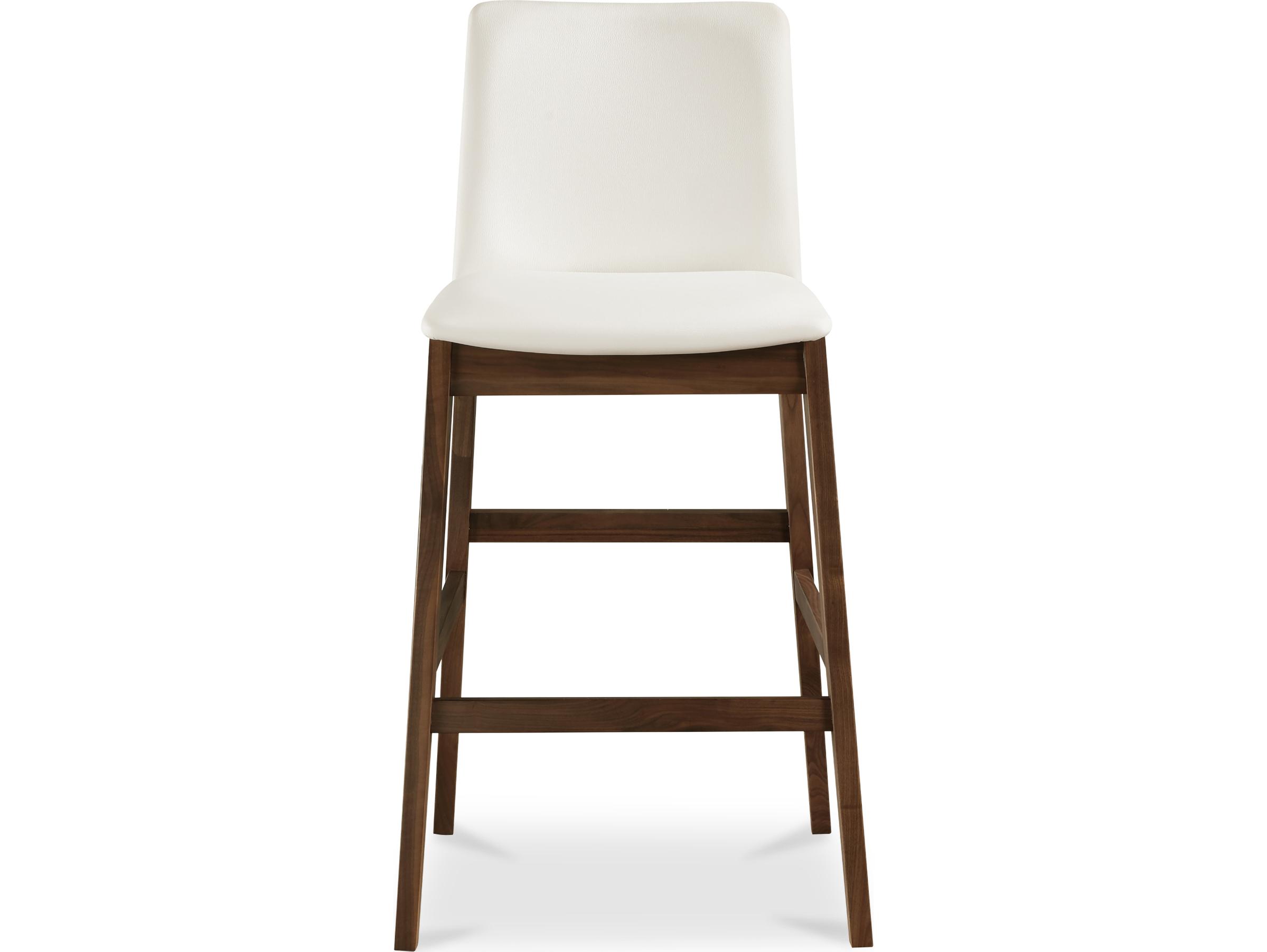 Moe's Home Deco Upholstered Walnut Wood Bar Stool