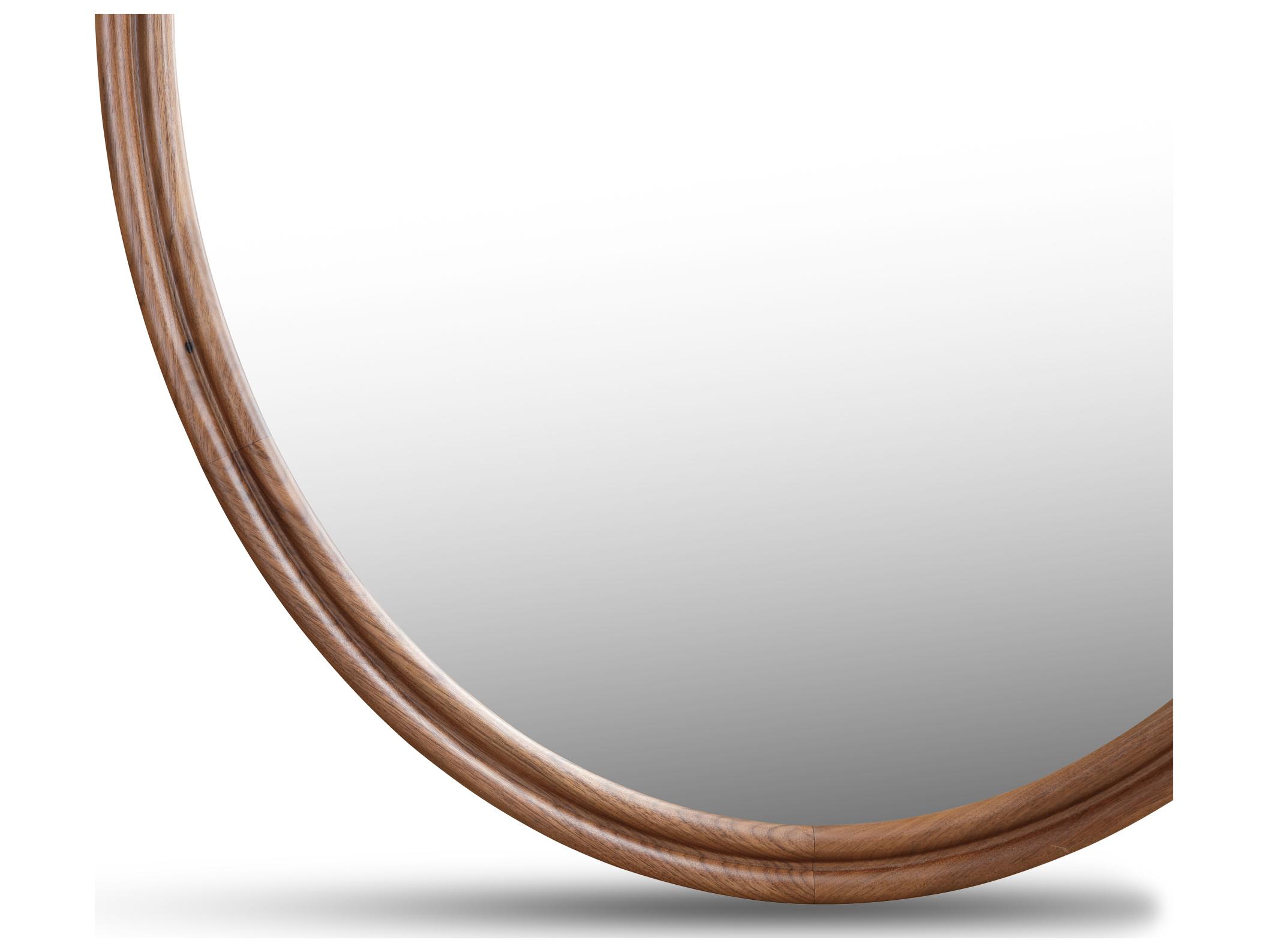 Moe's Home Alcott Natural Walnut Oval Wall Mirror