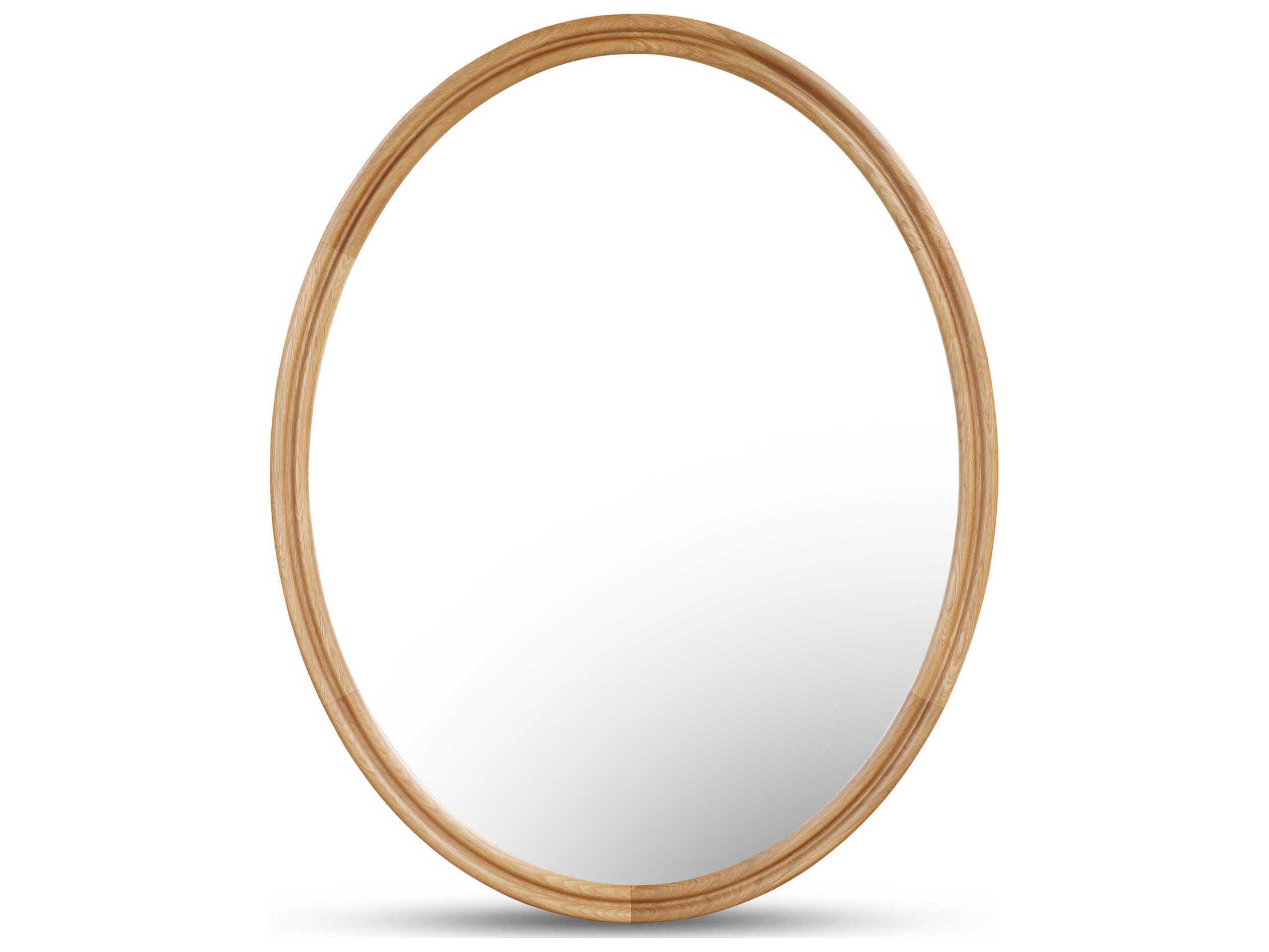 Moe's Home Alcott Natural Oak Oval Wall Mirror