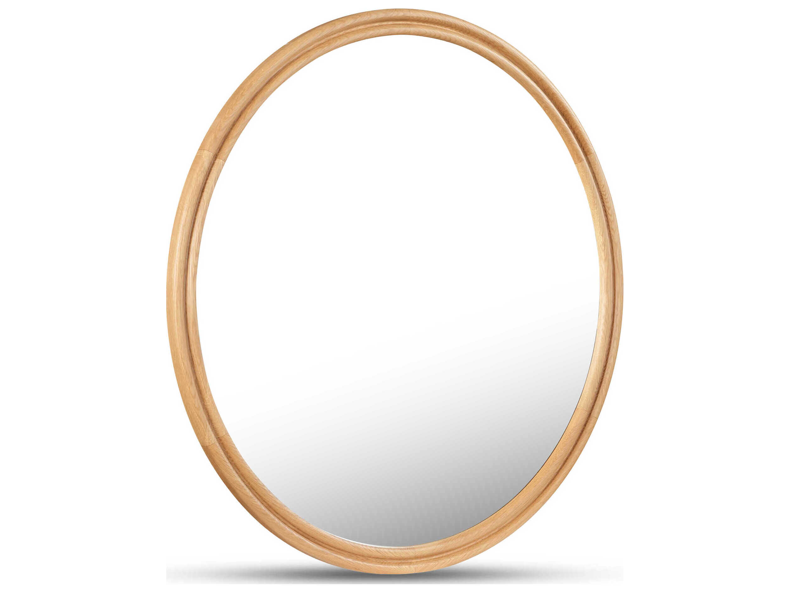 Moe's Home Alcott Natural Oak Round Wall Mirror