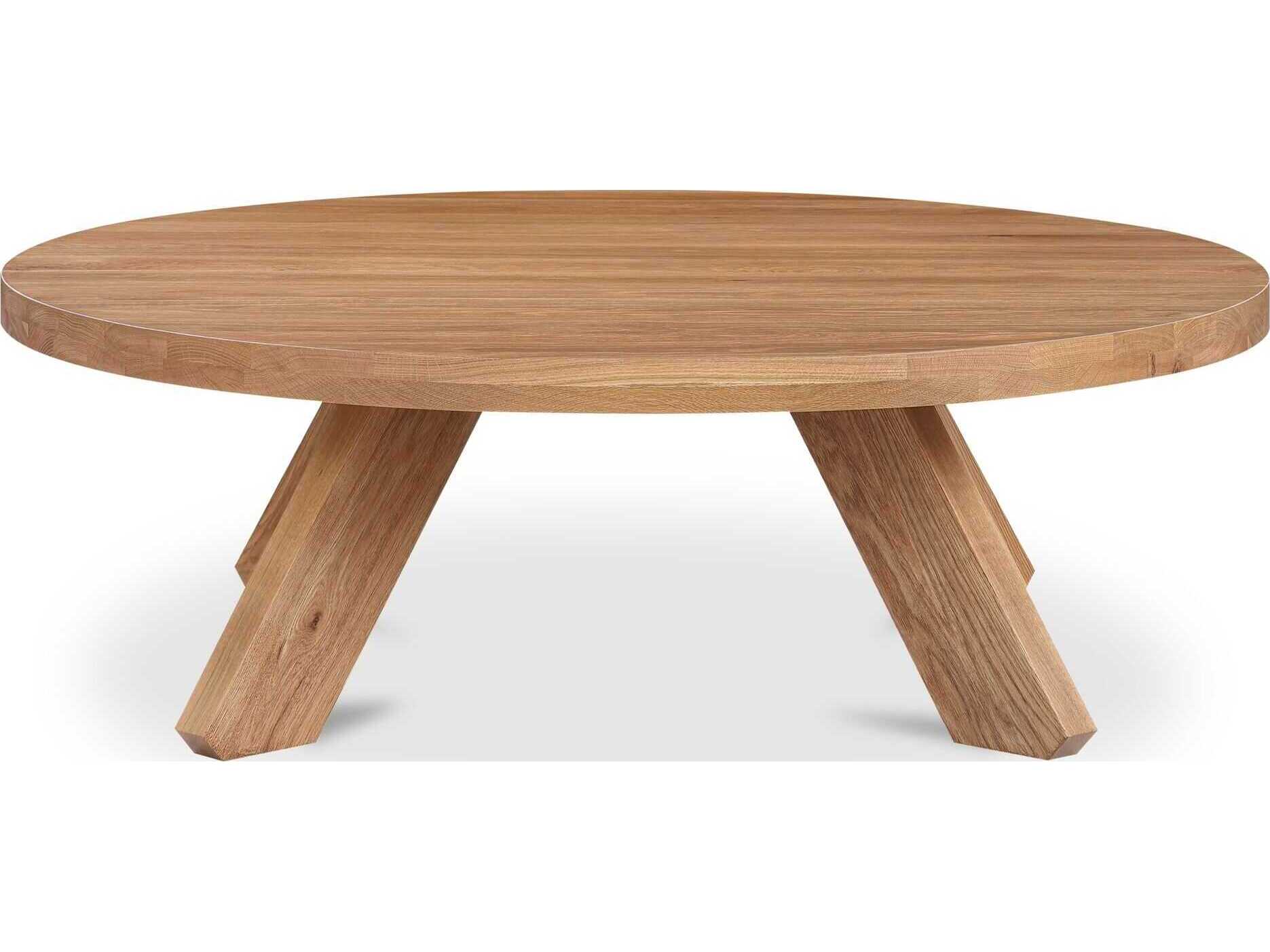 Moe's Home Alden Round Wood Natural Oak Coffee Table