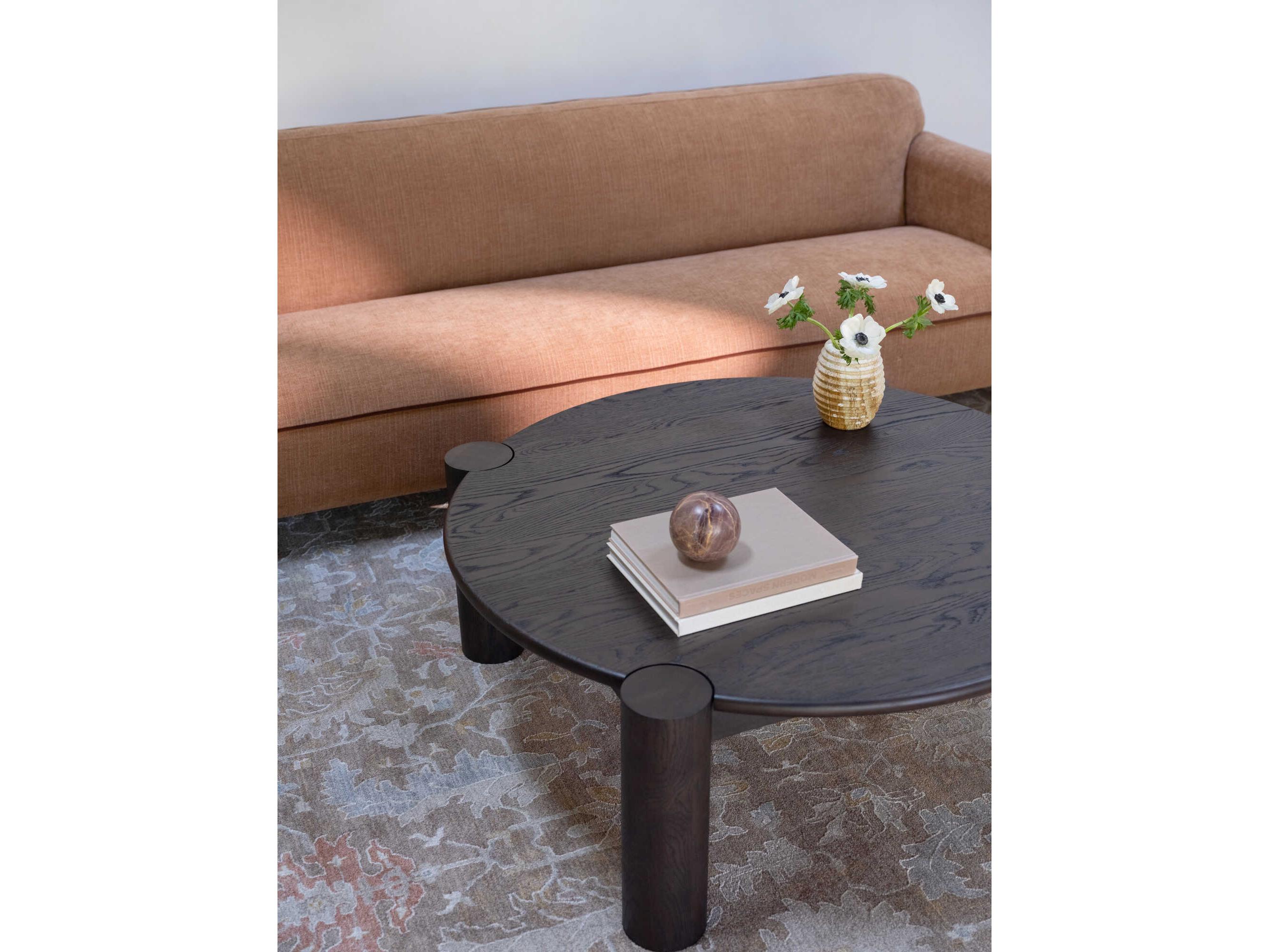 Moe's Home Jack Round Wood Brown Coffee Table