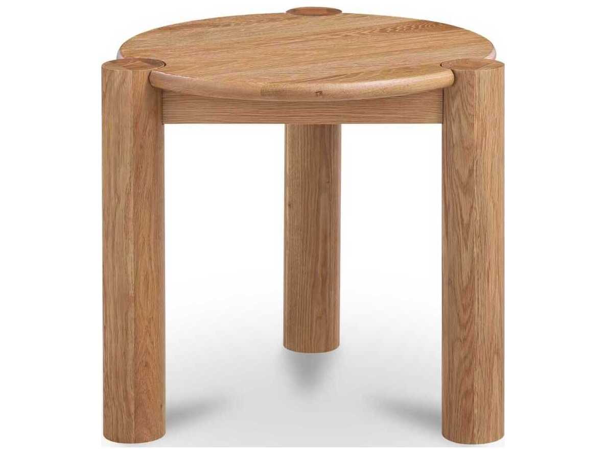 Moe's Home Jack Round Wood Natural End Table