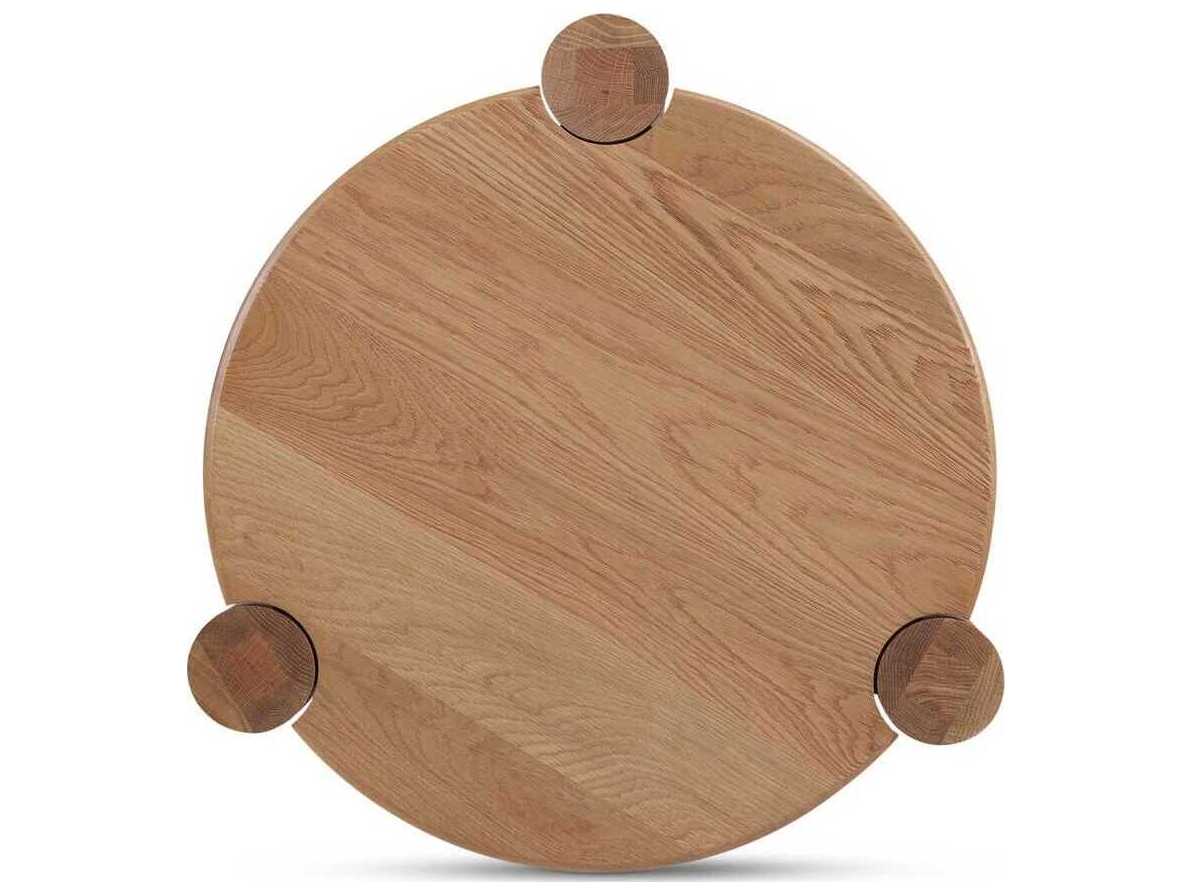 Moe's Home Jack Round Wood Natural End Table