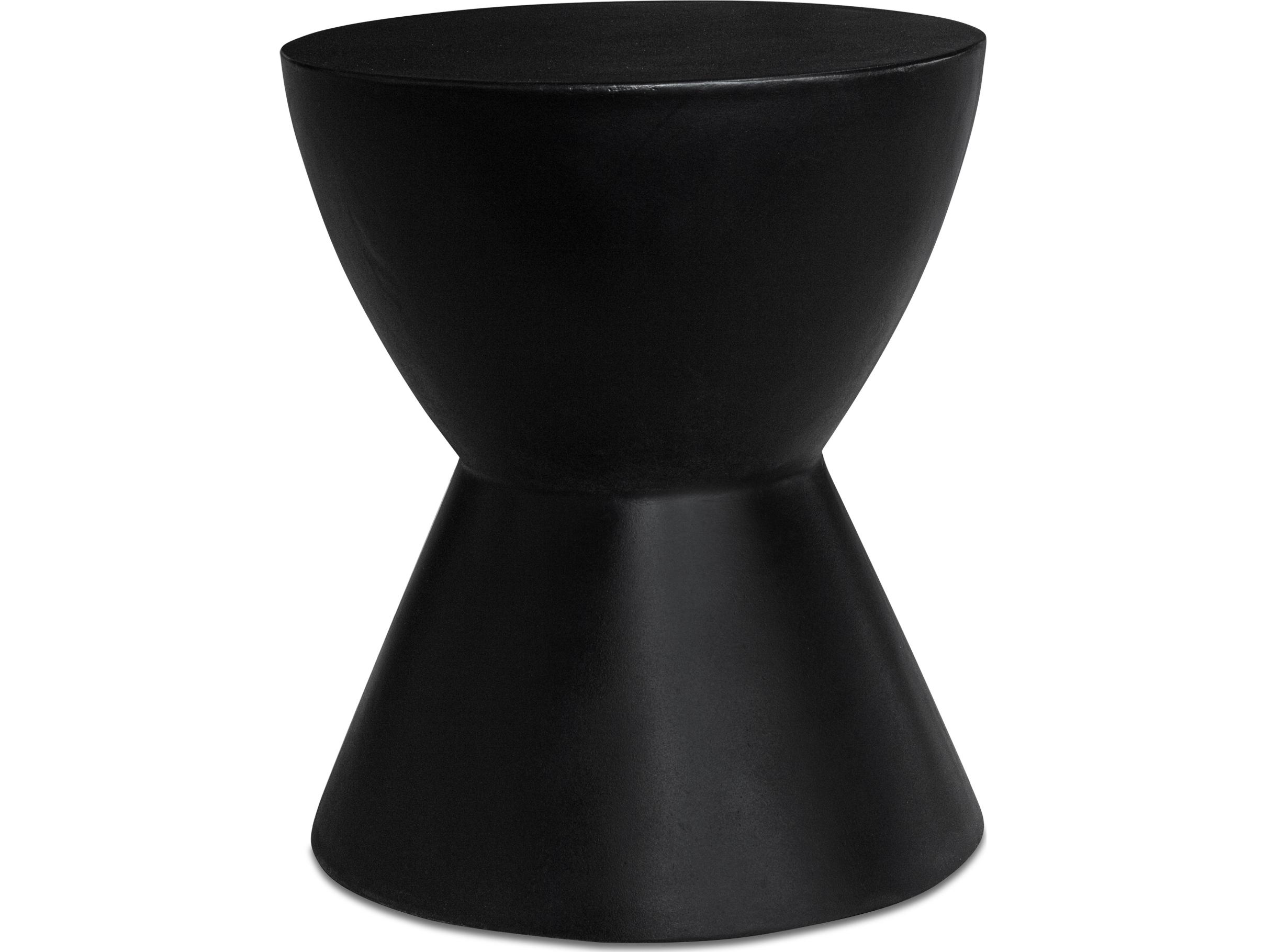 Moe's Home Hourglass Black Accent Stool