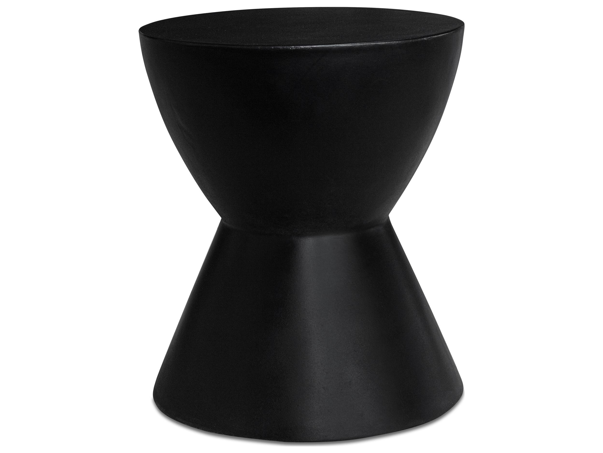 Moe's Home Hourglass Black Accent Stool