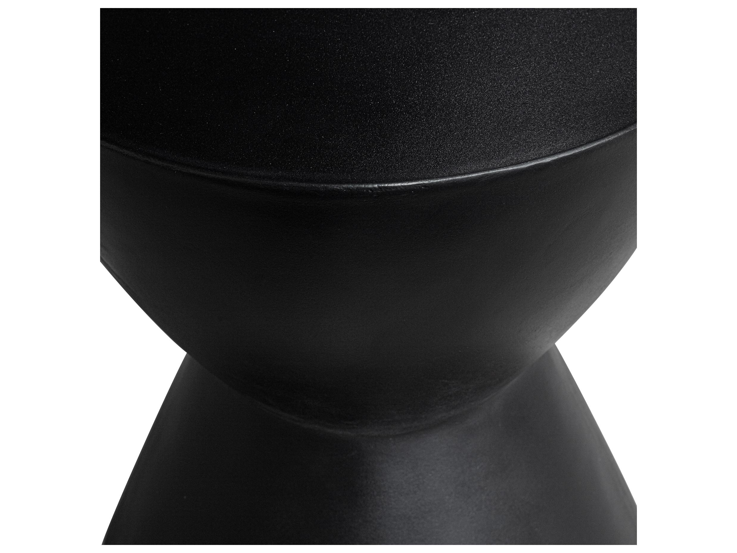 Moe's Home Hourglass Black Accent Stool