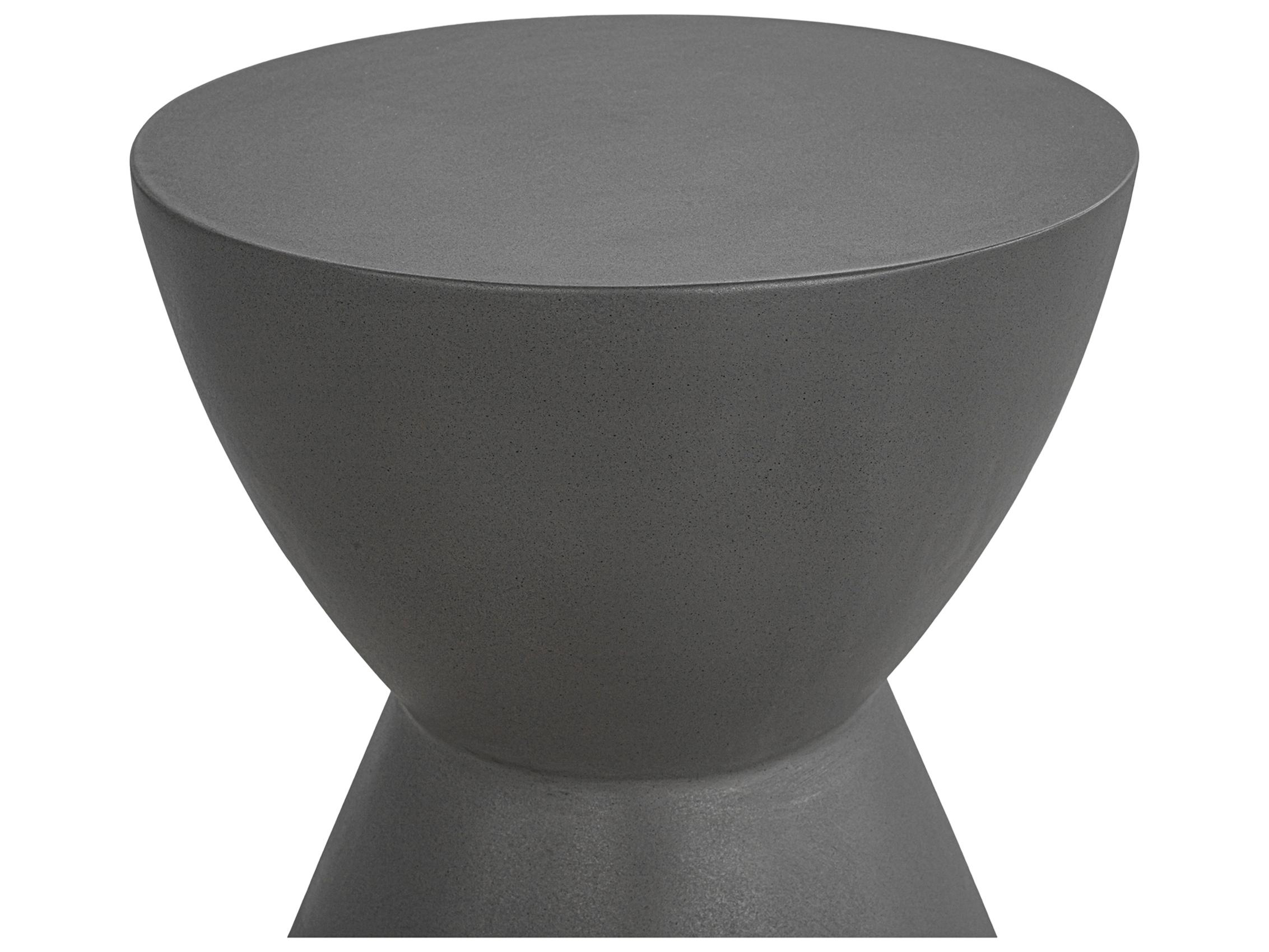 Moe's Home Hourglass Dark Grey Accent Stool