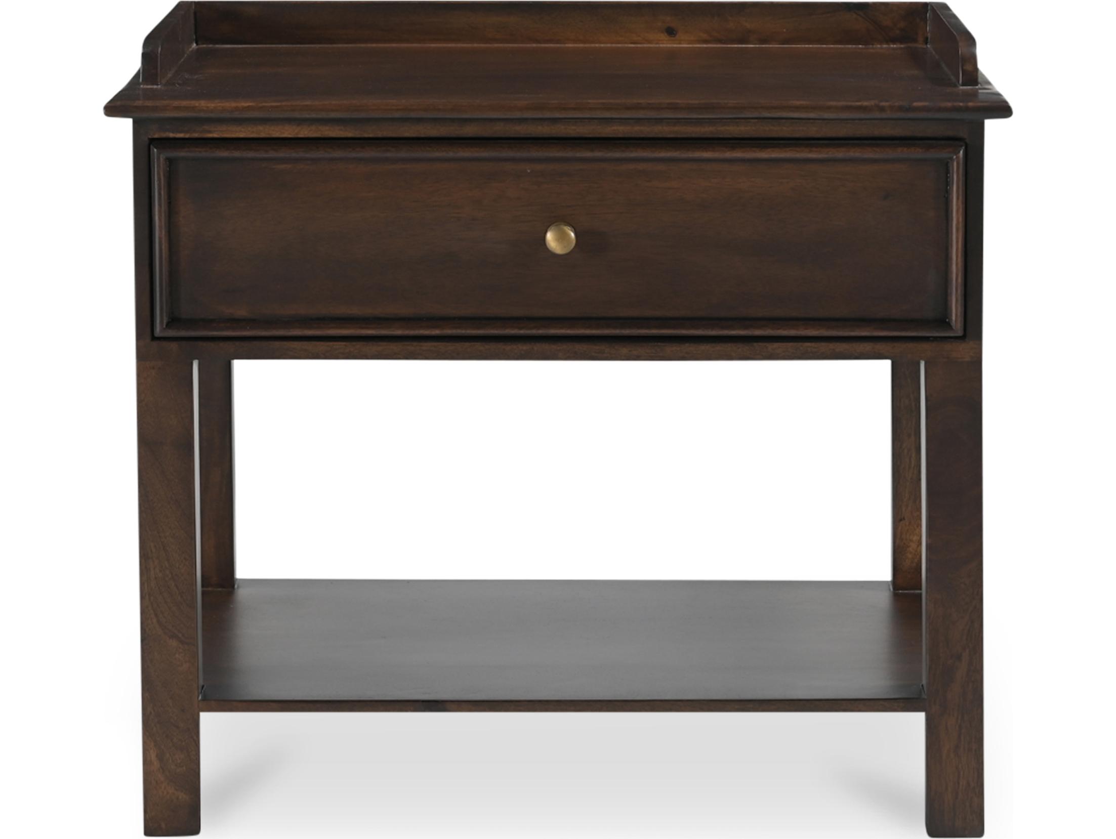 Moe's Home Maeve 1-Drawer Brown Mango Wood Nightstand