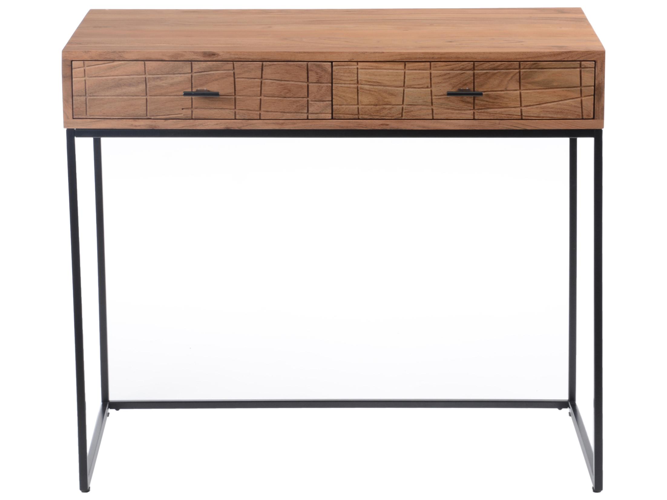 Moe's Home Natural Brown Acacia Wood Secretary Desk