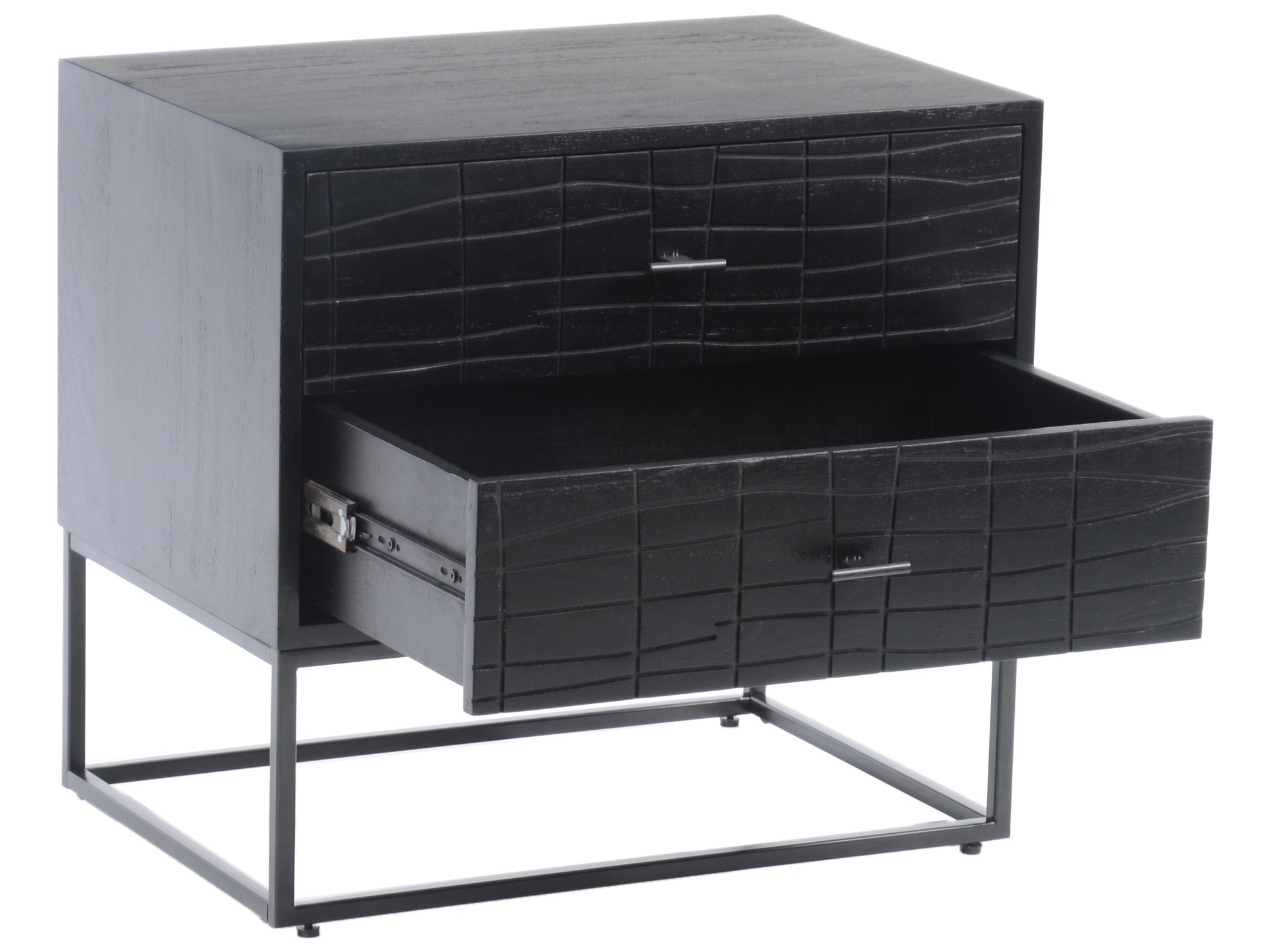 Moe's Home 2-Drawers Acacia Wood Nightstand