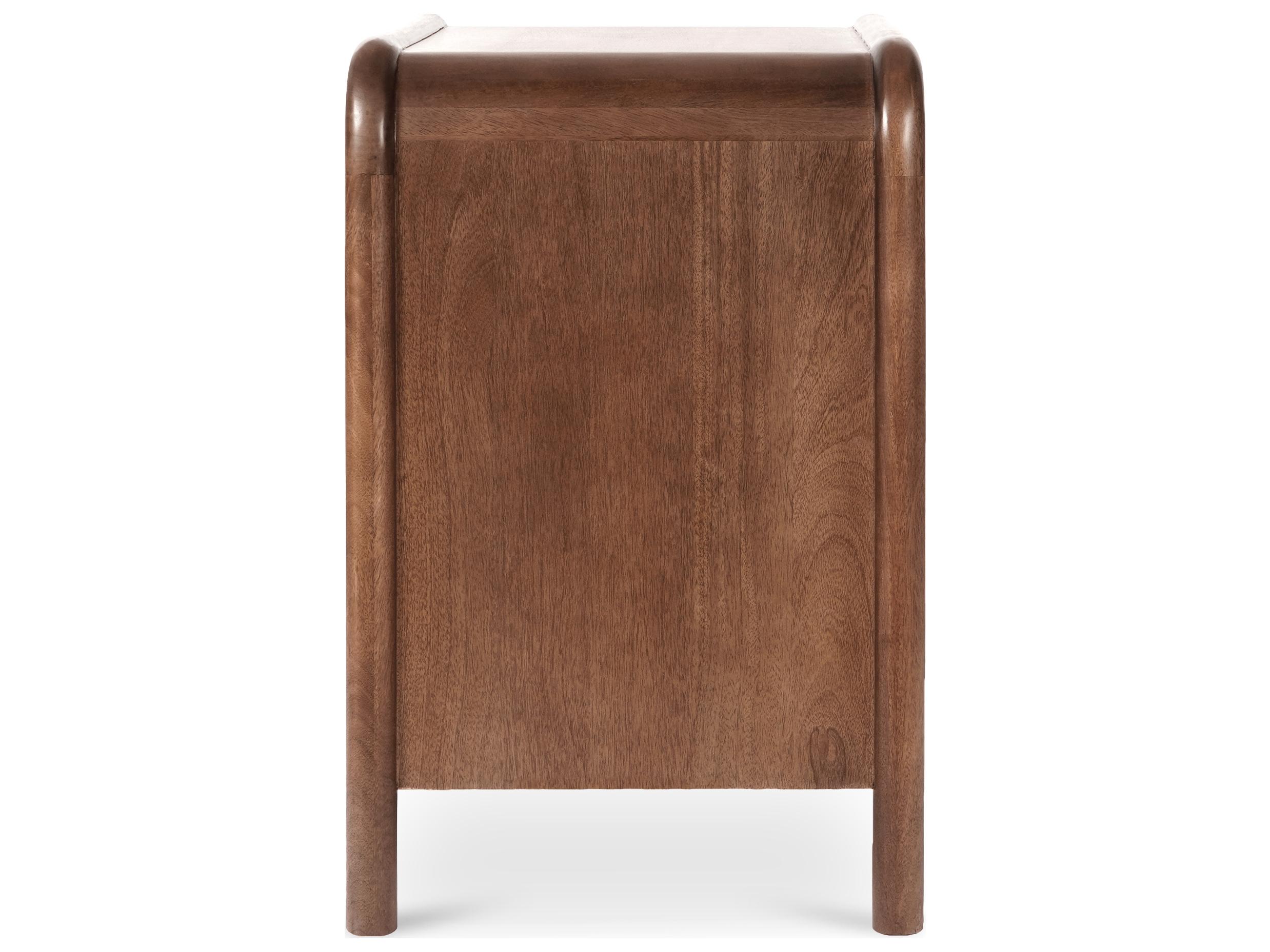 Moe's Home Rye 3 Drawer Nightstand Warm Brown