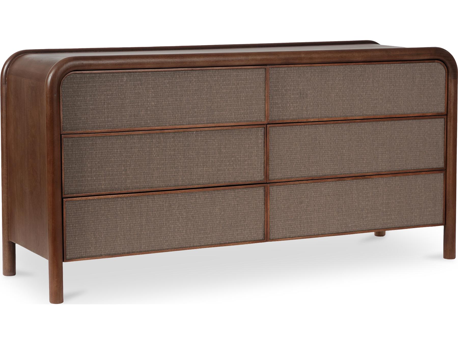 Moe's Home Rye 6 Drawer Dresser Warm Brown