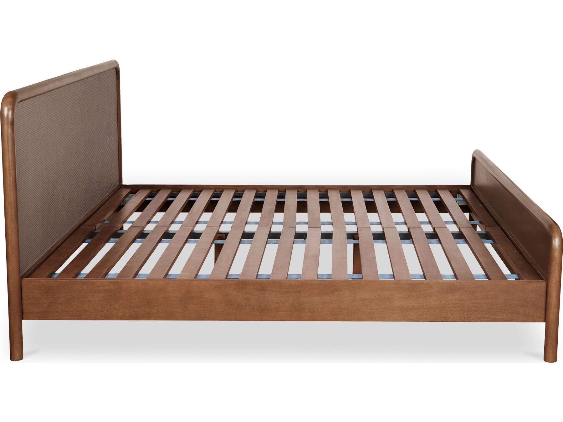 Moe's Home Rye Queen Bed Warm Brown