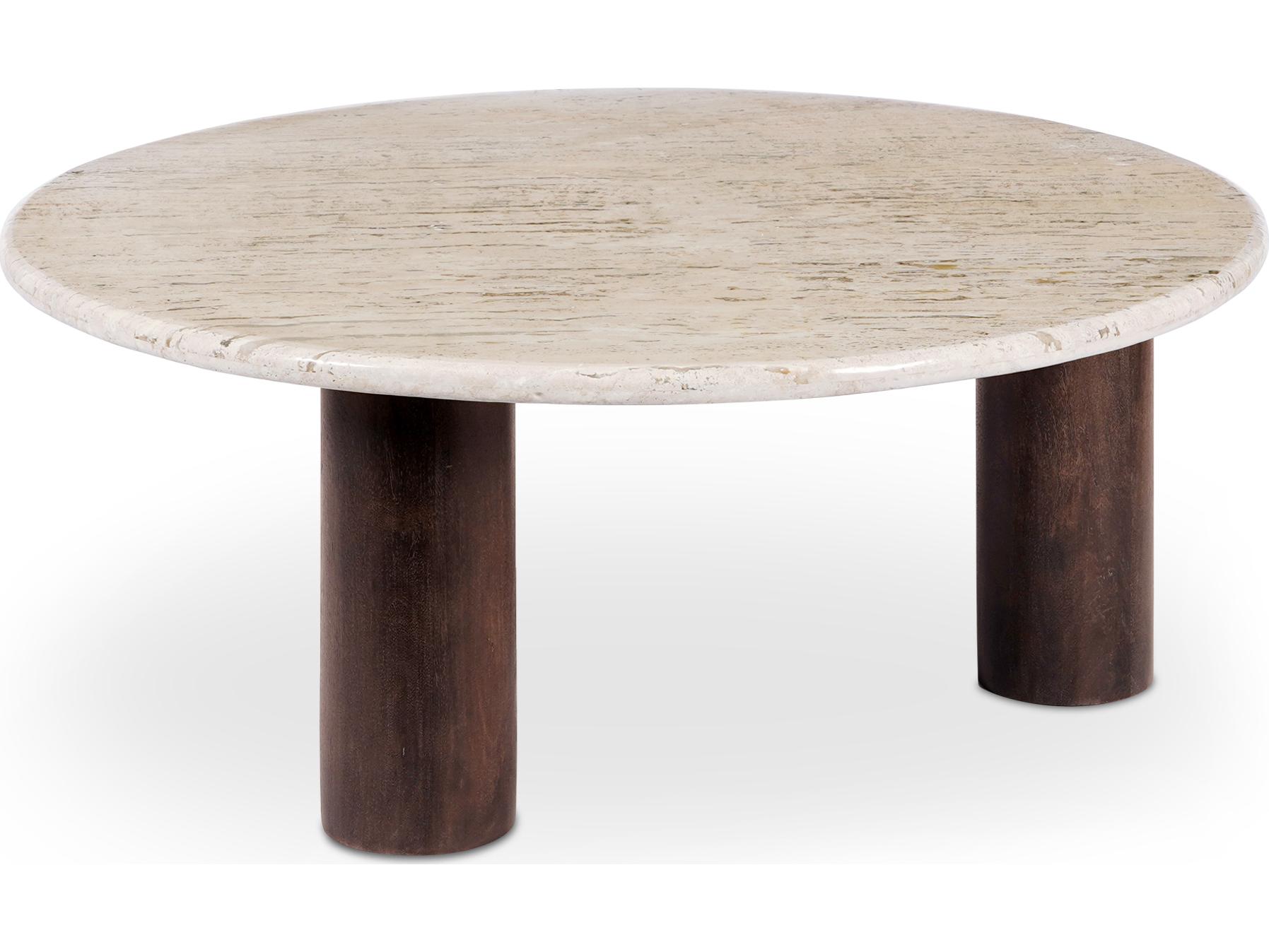 Moe's Home Landon Coffee Table Beige Travertine