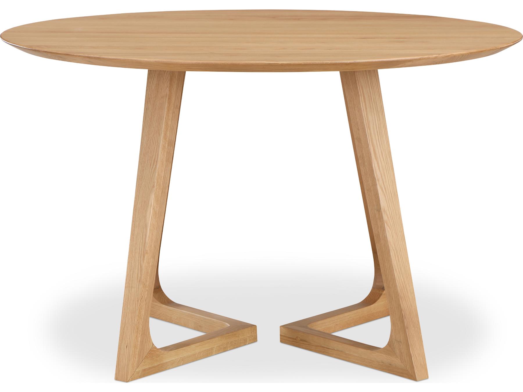 Moe's Home Godenza Round Wood Natural Dining Table