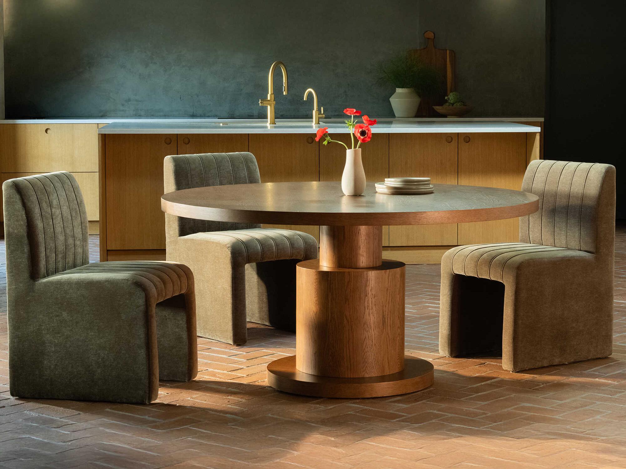 Moe's Home Clayton Oak Wood Dining Room Set