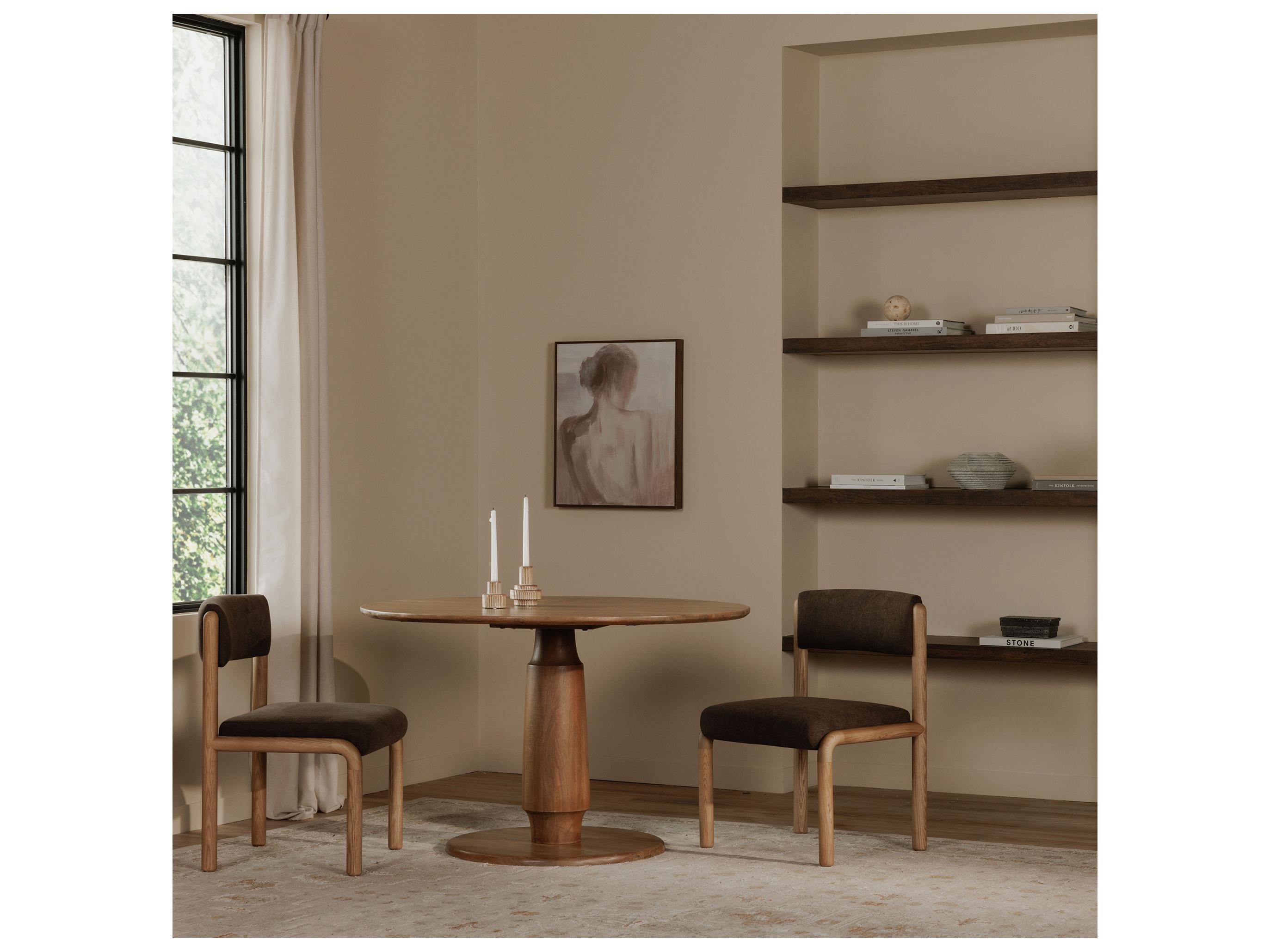 Moe's Home Clark Round Wood Dining Table