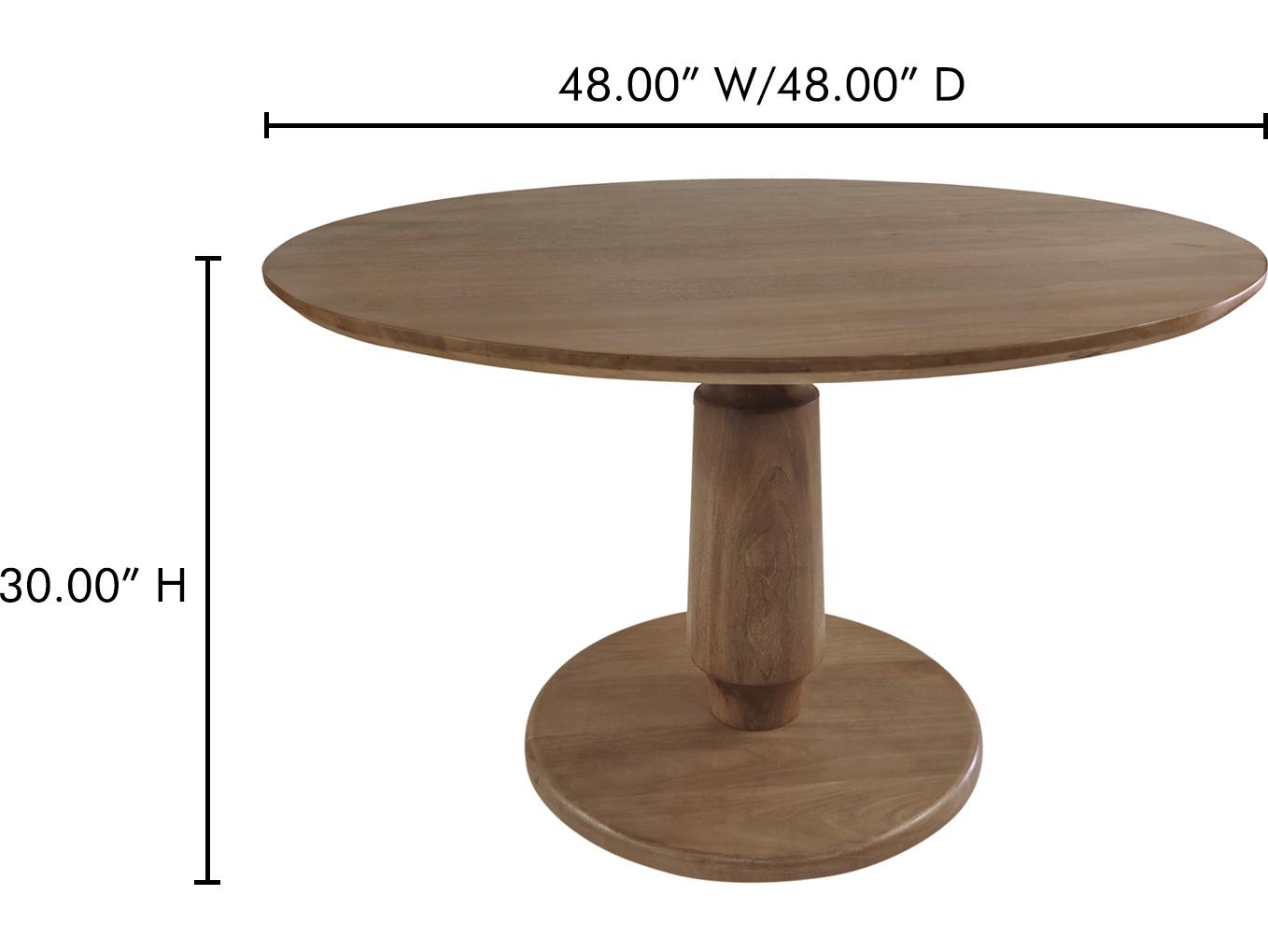 Moe's Home Clark Round Wood Dining Table