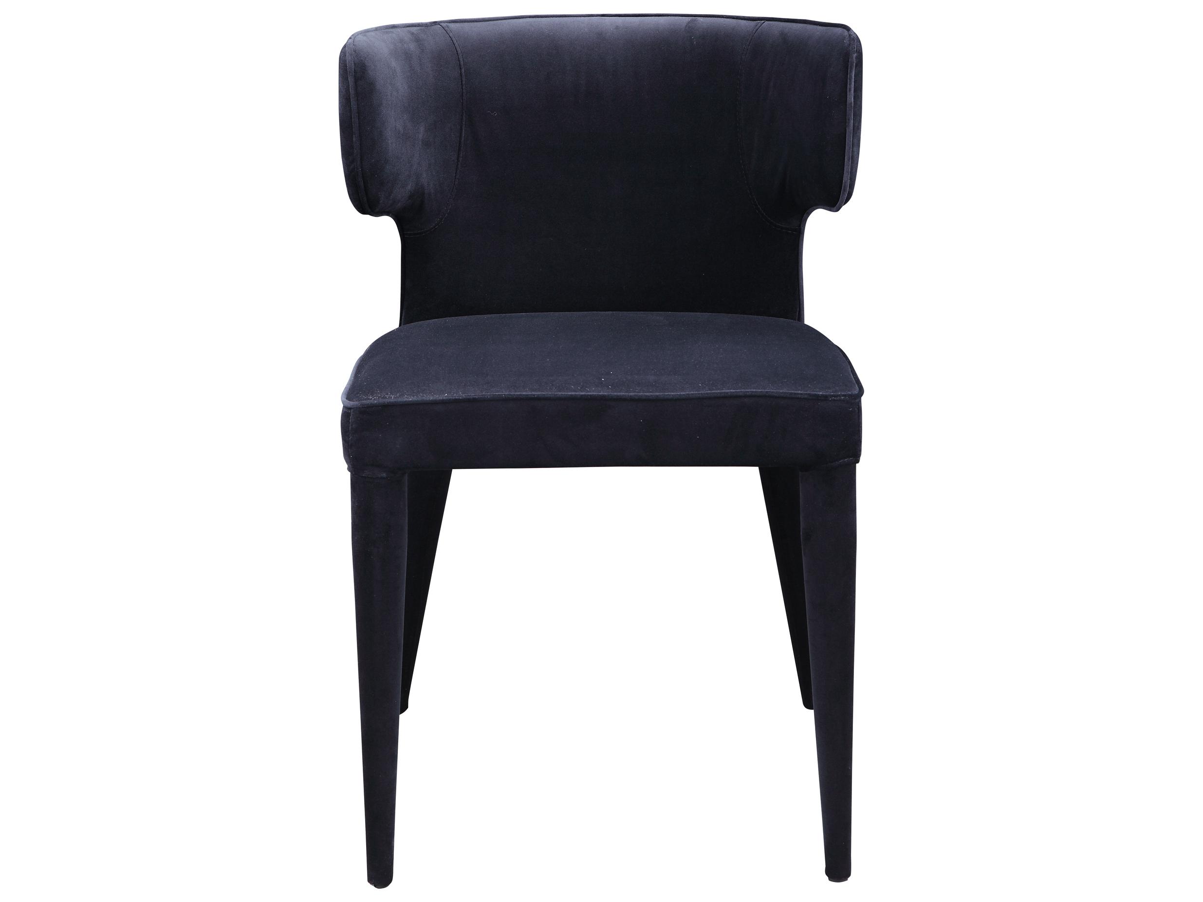 Moe's Home Jennaya Ply Wood Black Upholstered Side Dining Chair