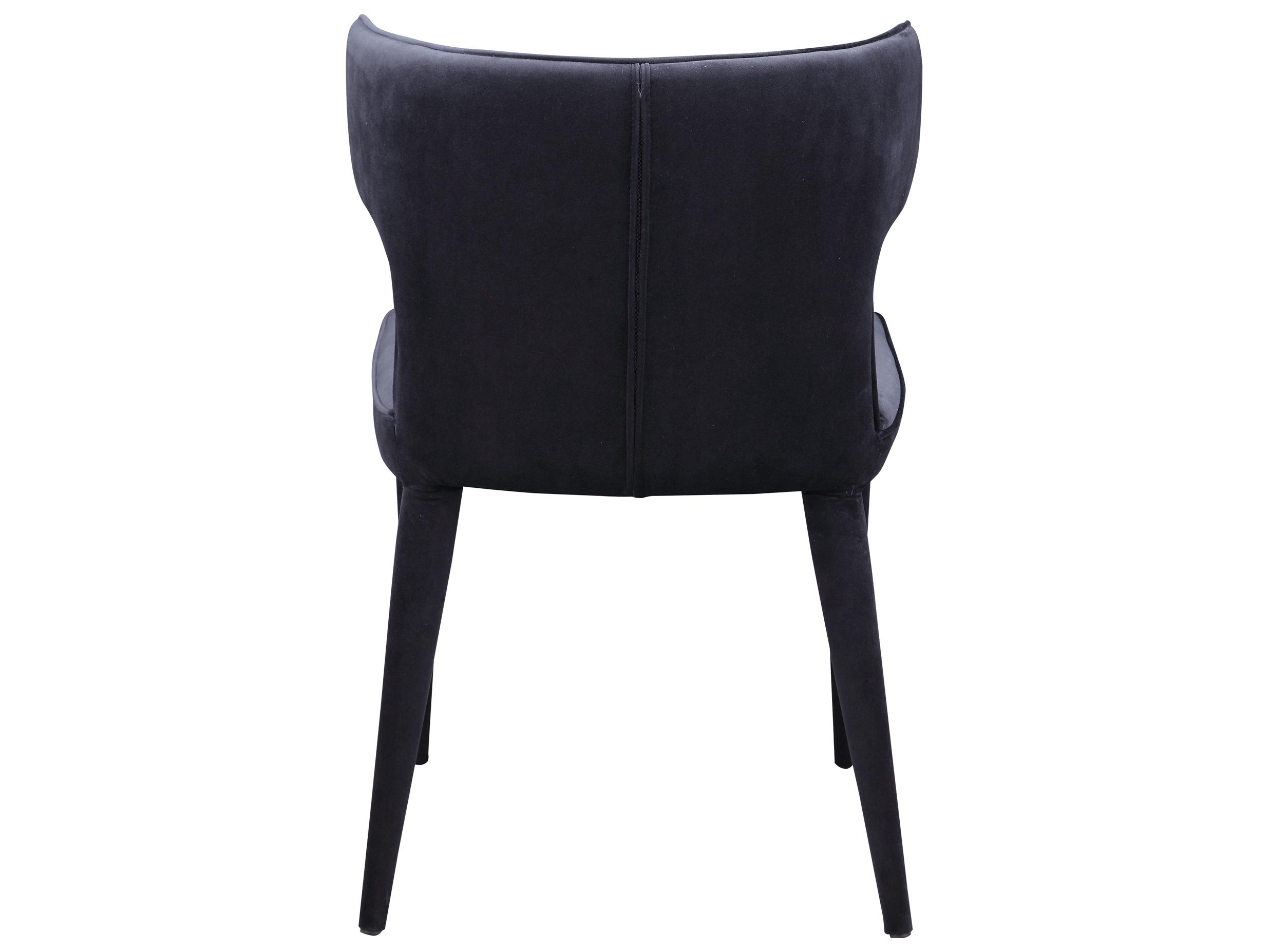 Moe's Home Jennaya Ply Wood Black Upholstered Side Dining Chair