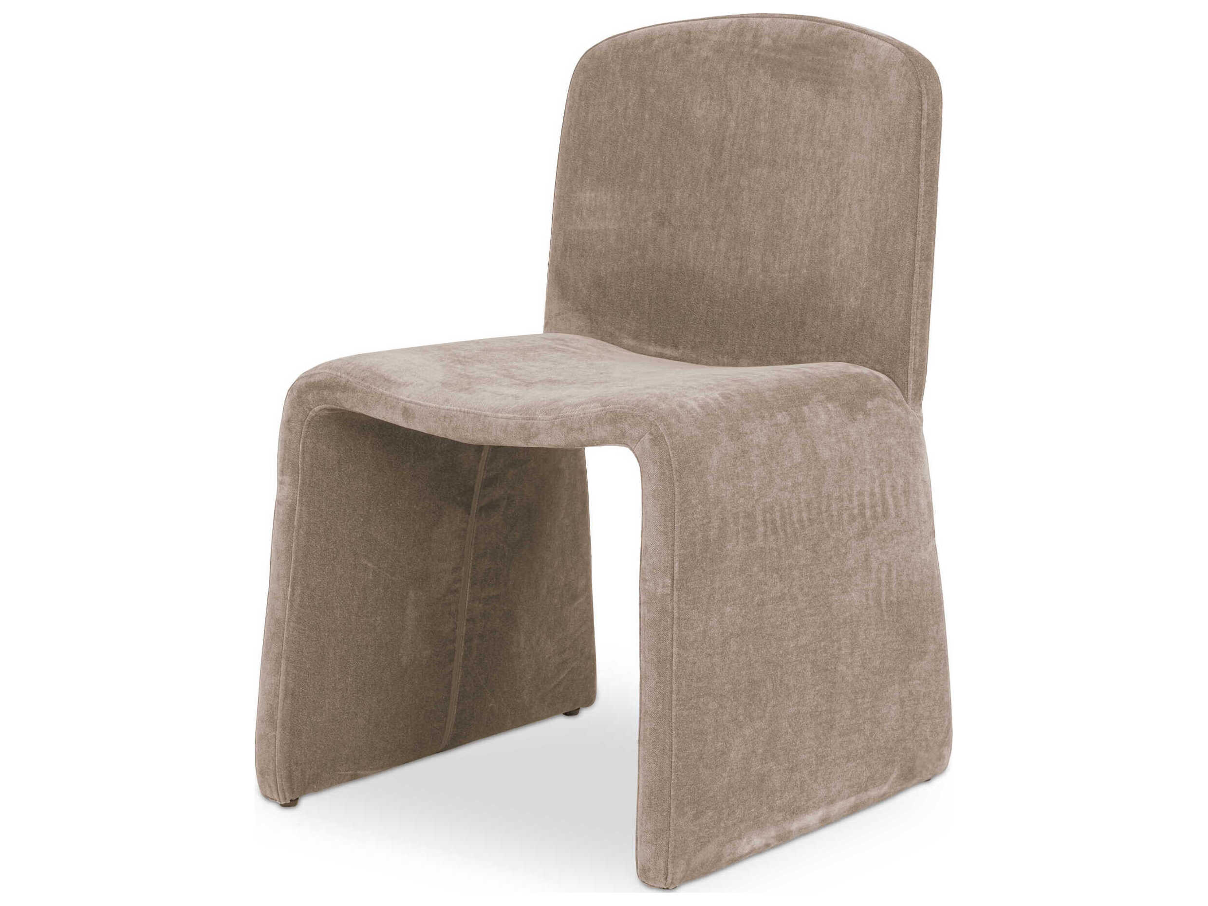 Moe's Home Ella Brown Upholstered Armless Dining Chair