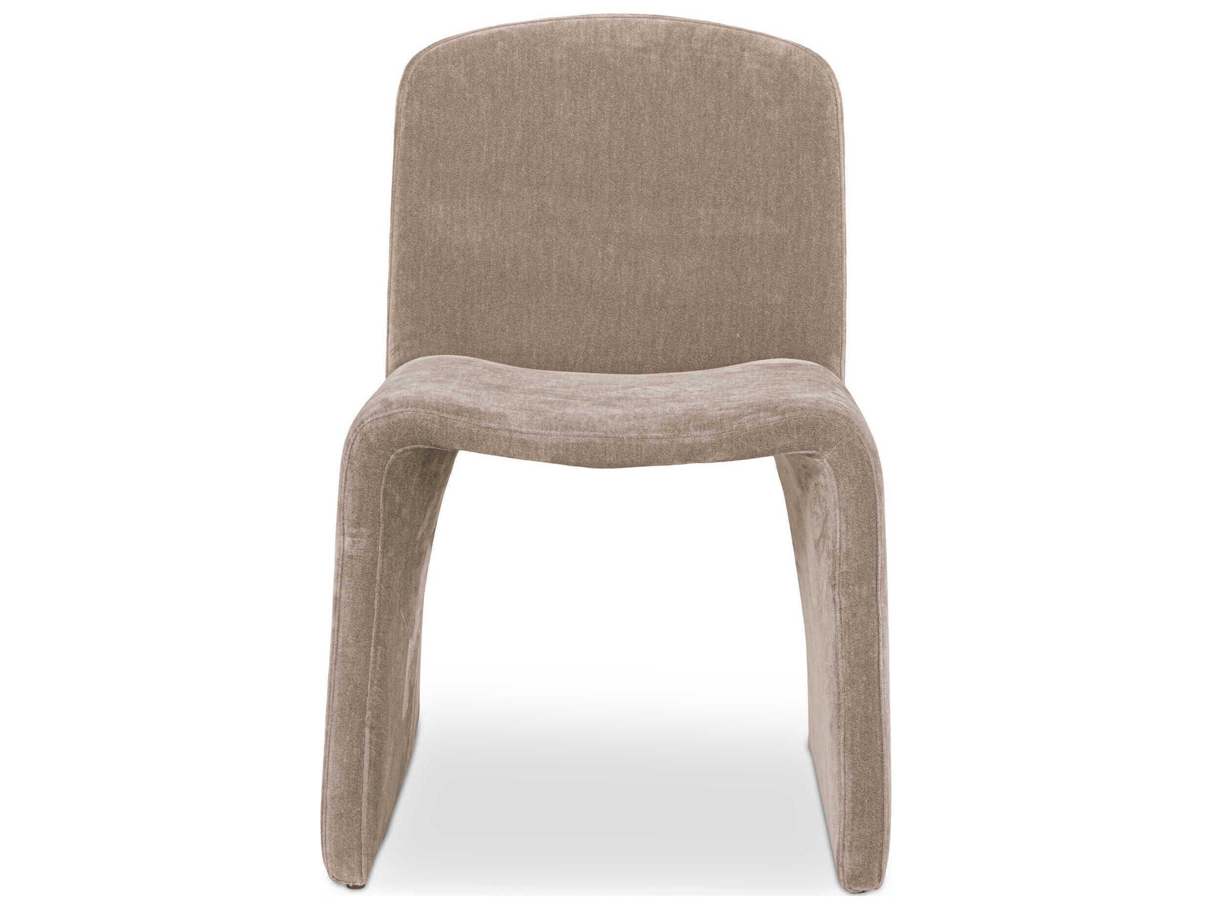Moe's Home Ella Brown Upholstered Armless Dining Chair