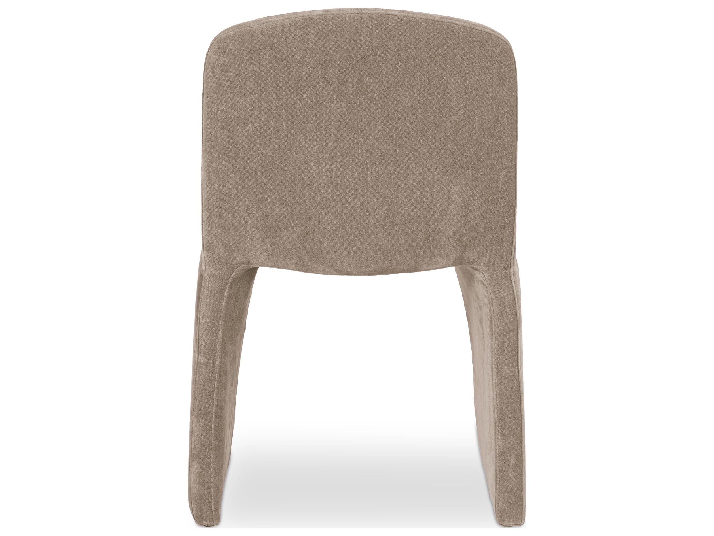 Moe's Home Ella Brown Upholstered Armless Dining Chair