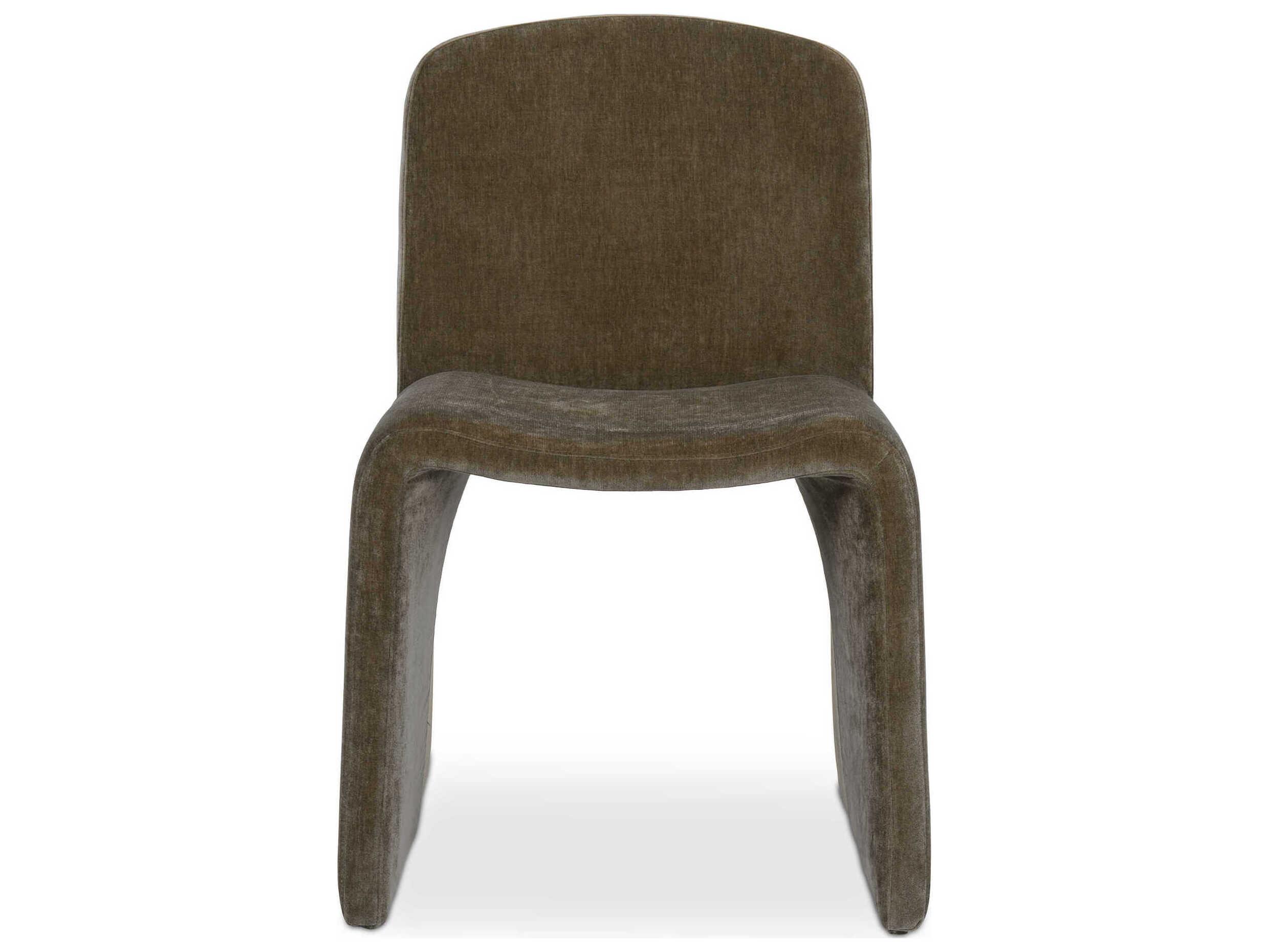 Moe's Home Ella Green Upholstered Armless Dining Chair
