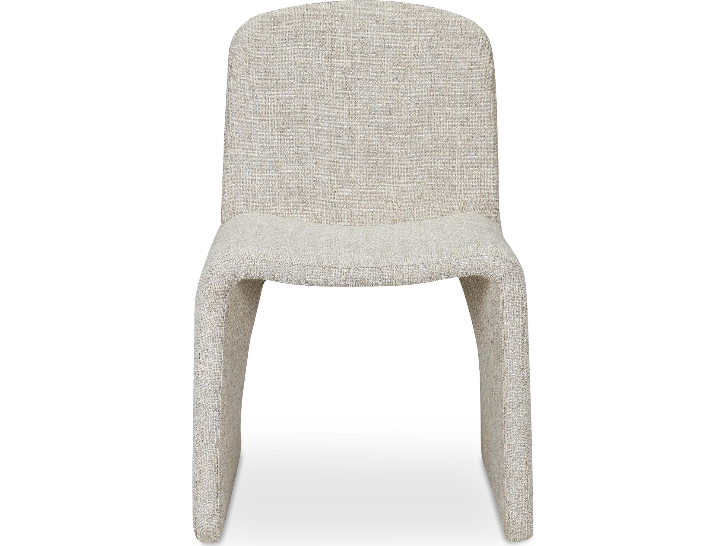 Moe's Home Ella Beige Upholstered Side Dining Chair