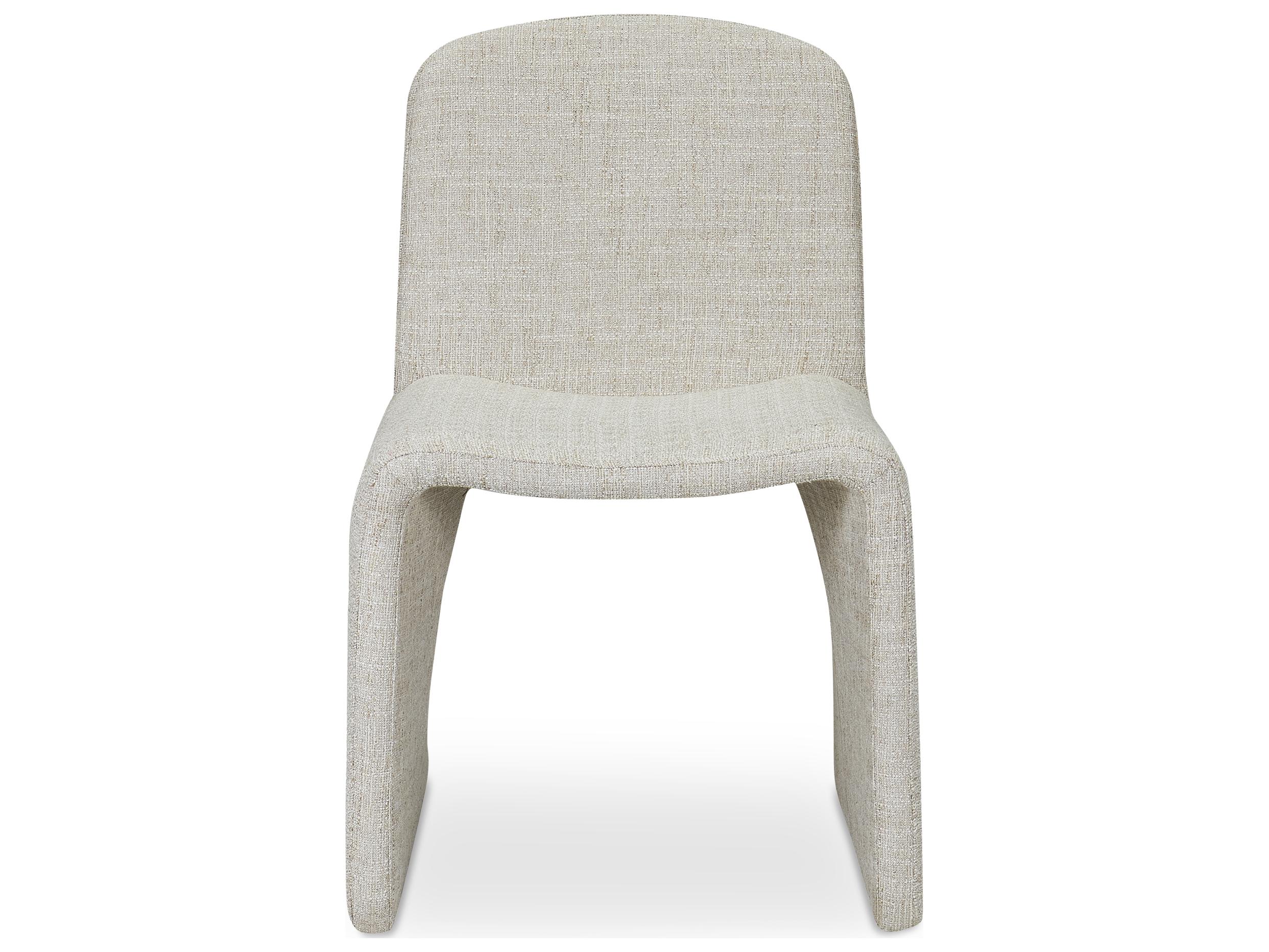 Moe's Home Ella Beige Upholstered Side Dining Chair