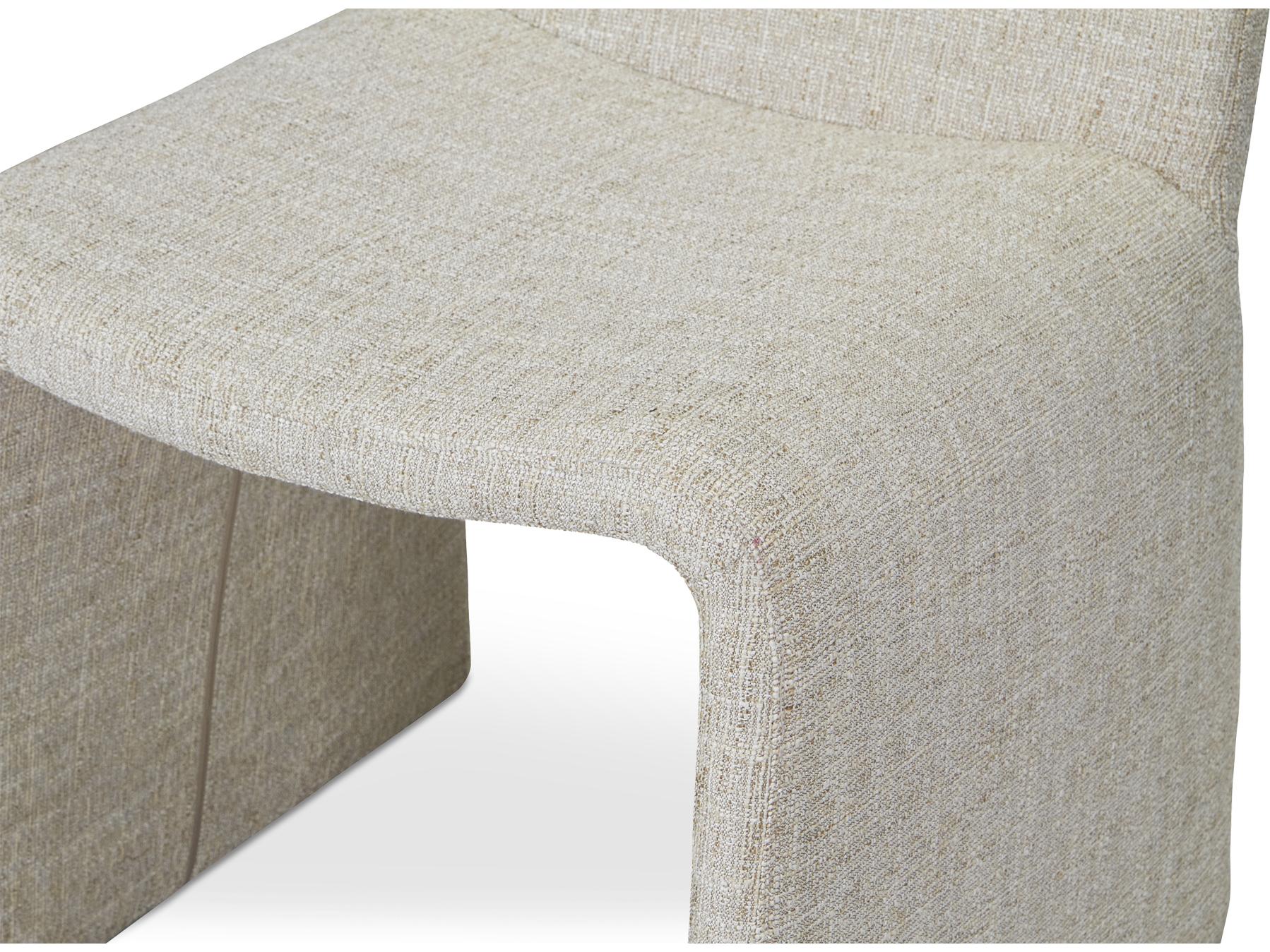 Moe's Home Ella Beige Upholstered Side Dining Chair