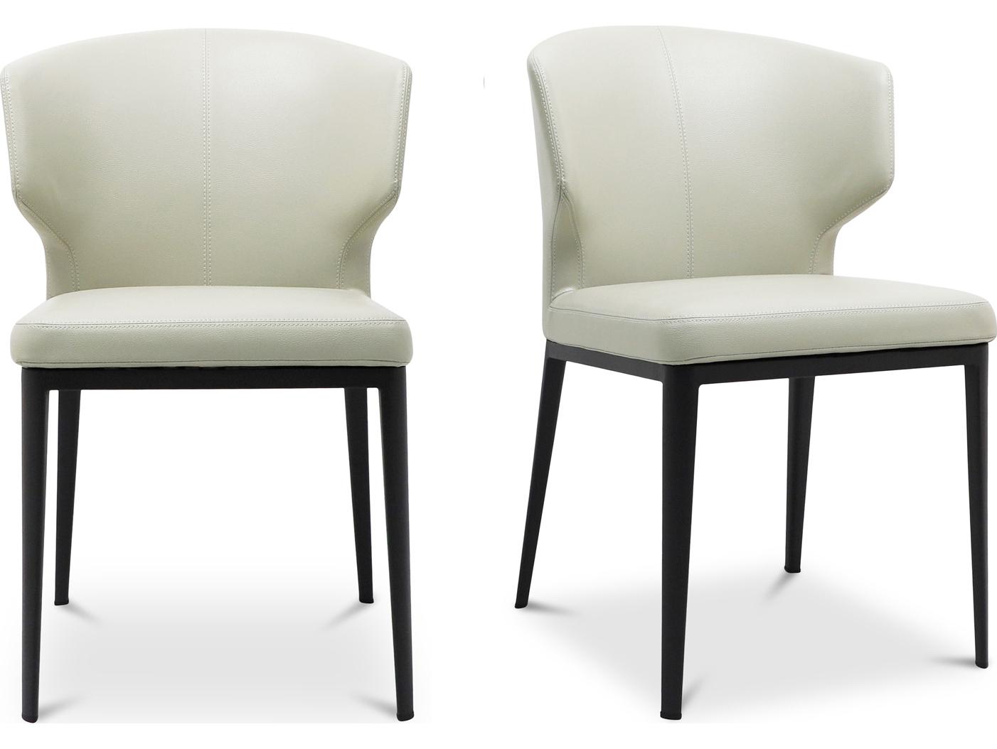 Moe's Home Delaney Beige Side Dining Chair - Set of Two