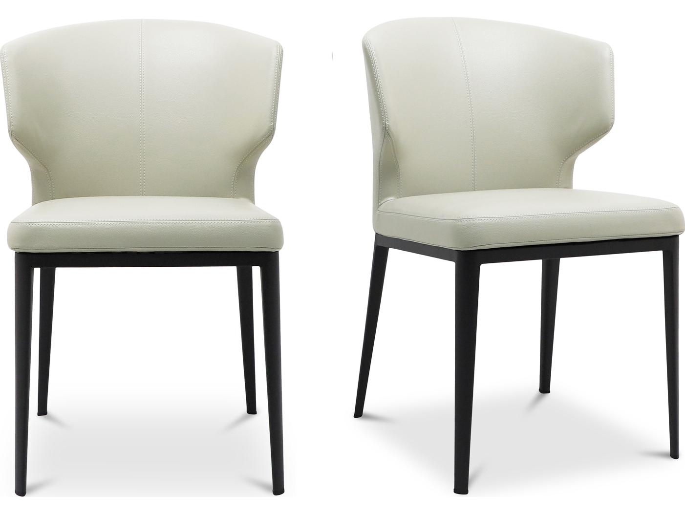 Moe's Home Delaney Beige Side Dining Chair - Set of Two