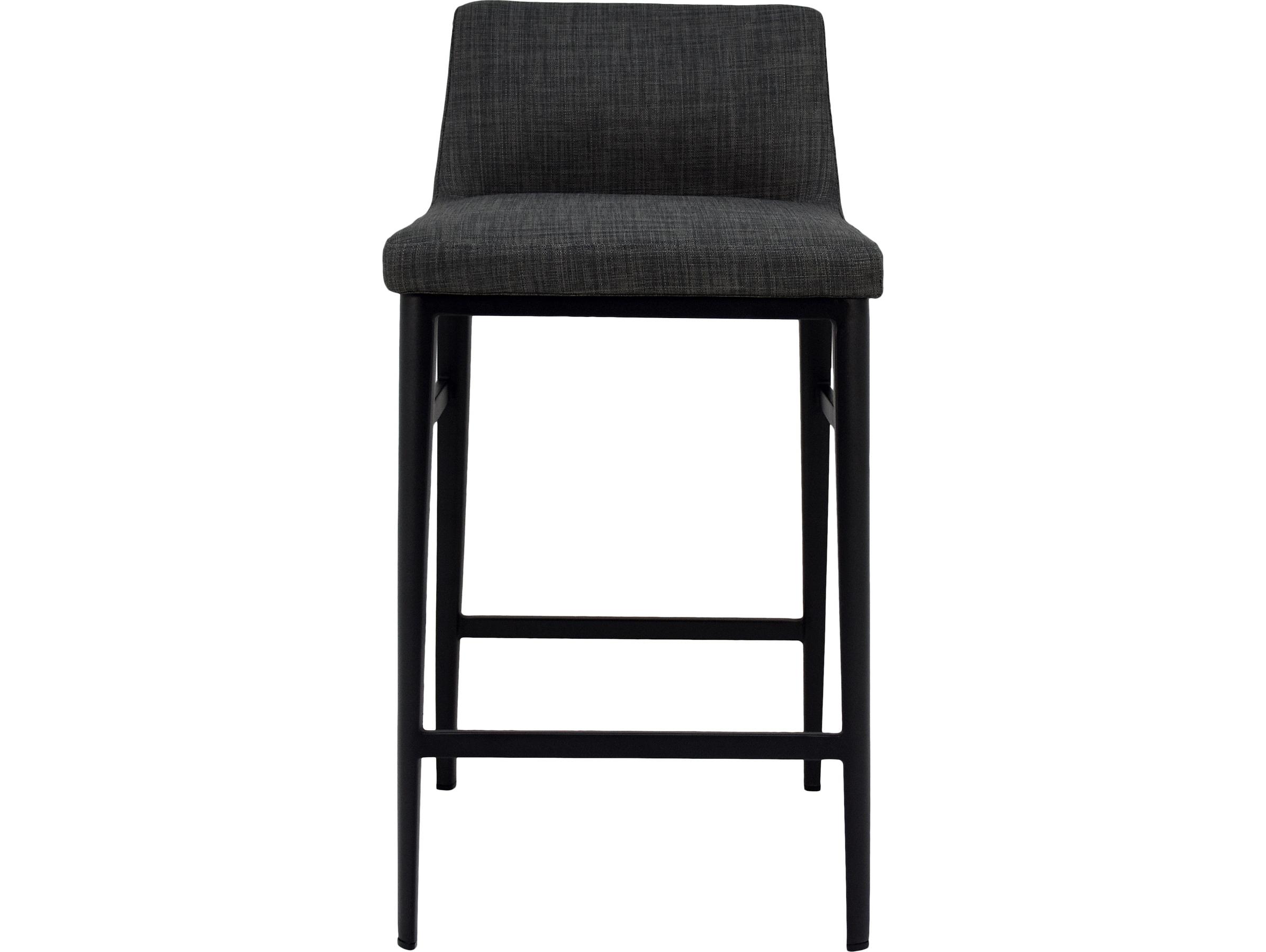 Moe's Home Upholstered Charcoal Grey Baron Counter Stool