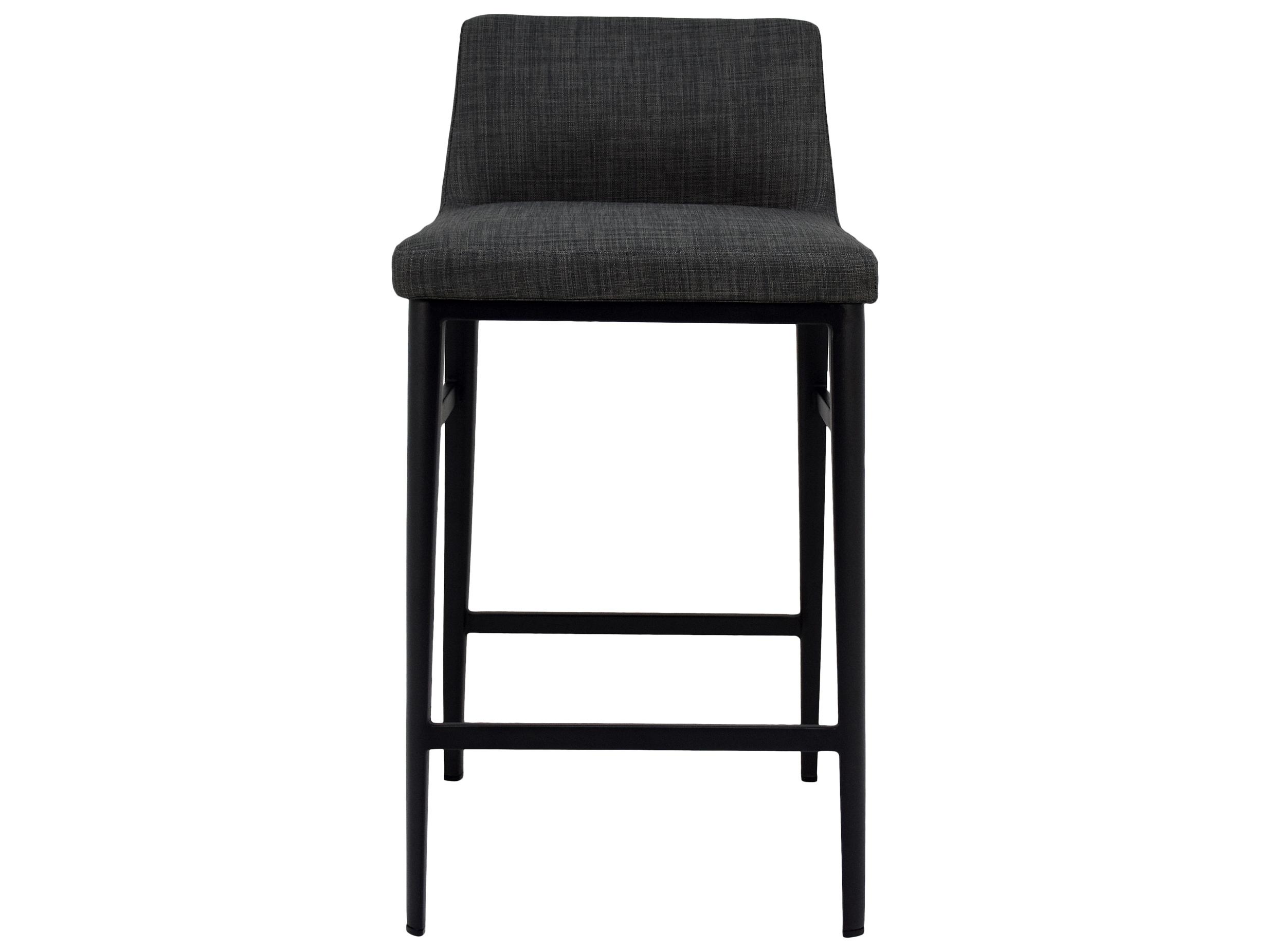 Moe's Home Upholstered Charcoal Grey Baron Counter Stool