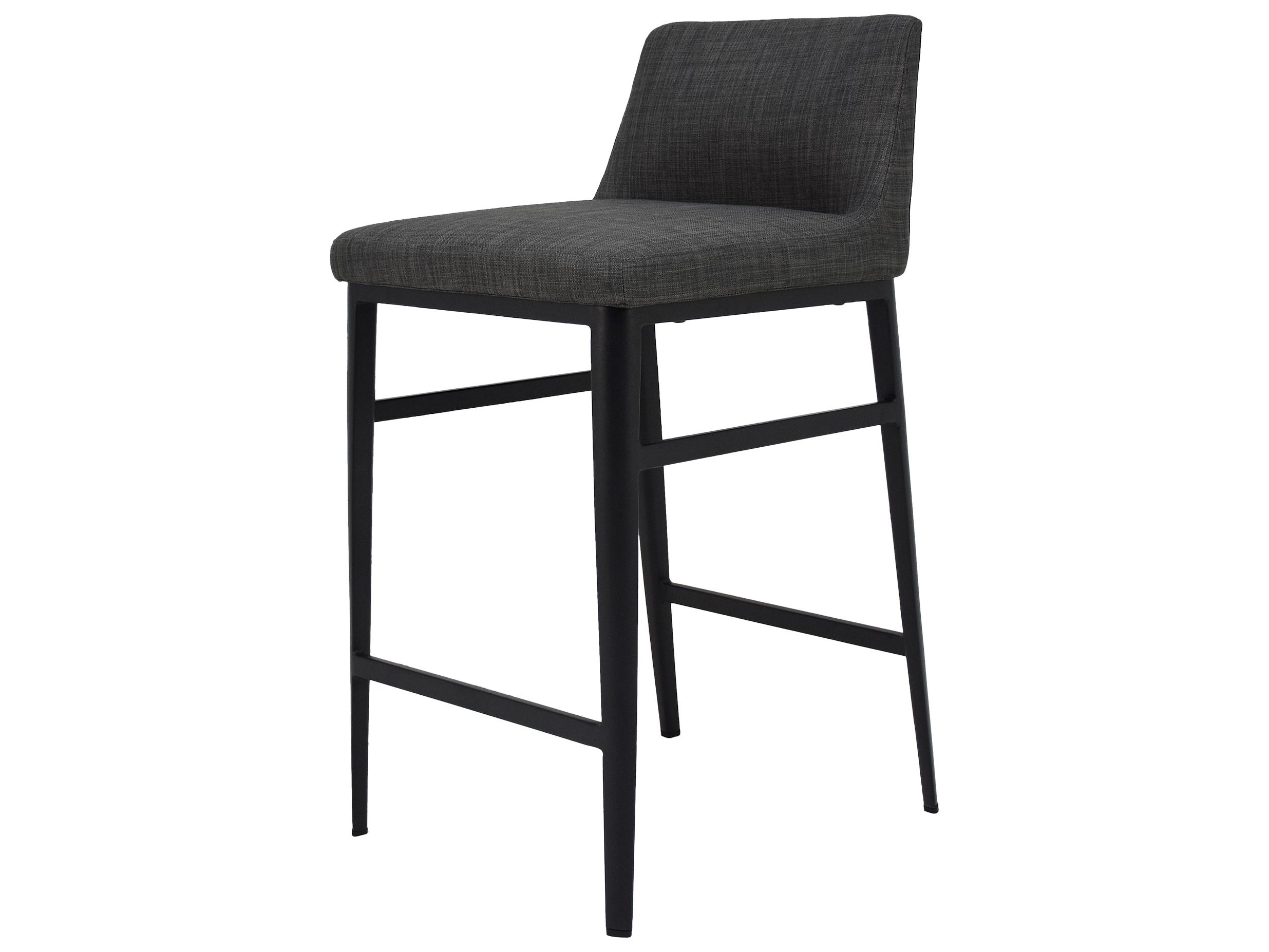 Moe's Home Upholstered Charcoal Grey Baron Counter Stool