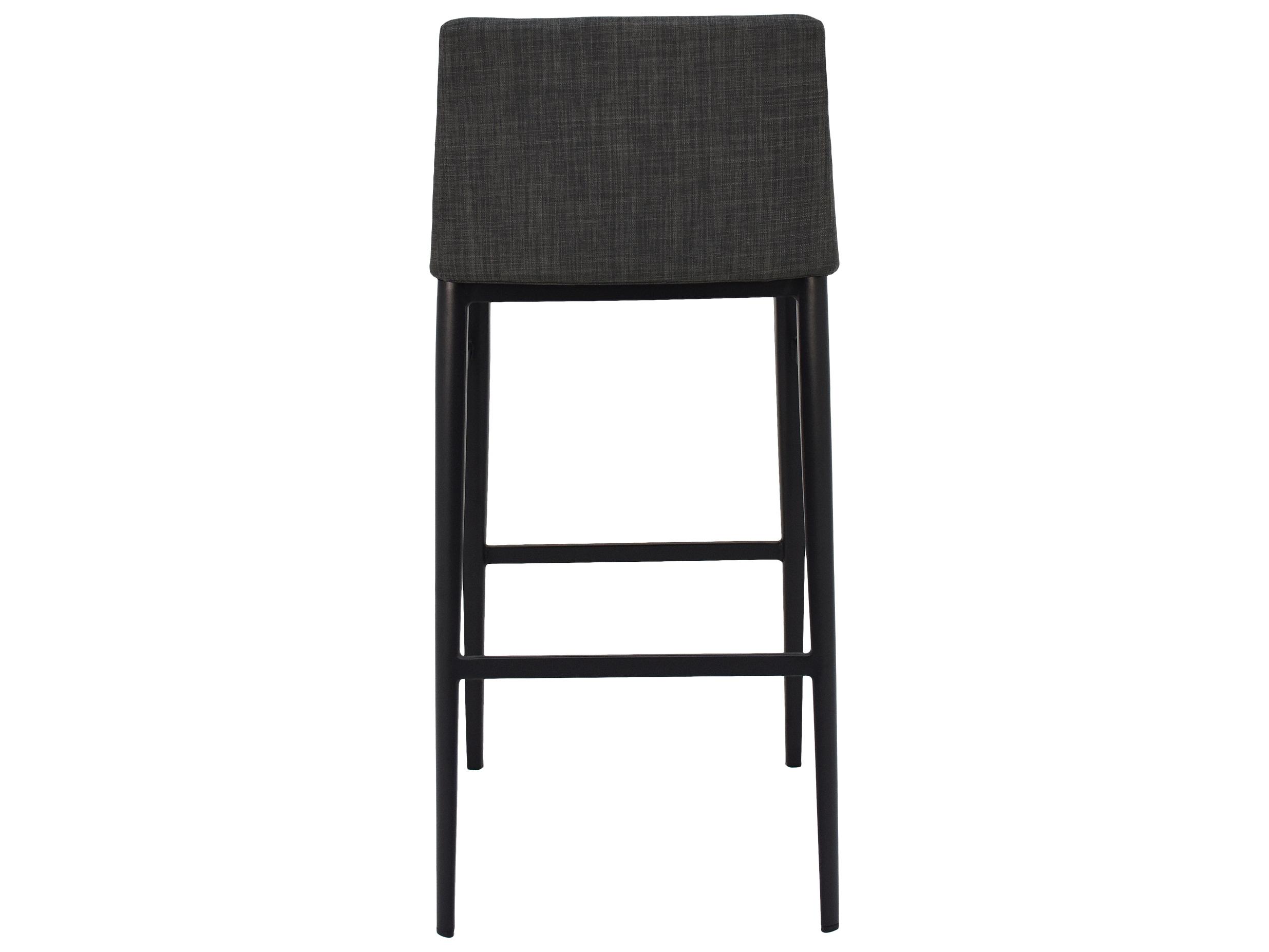 Moe's Home Upholstered Ply Wood Charcoal Grey Baron Bar Stool