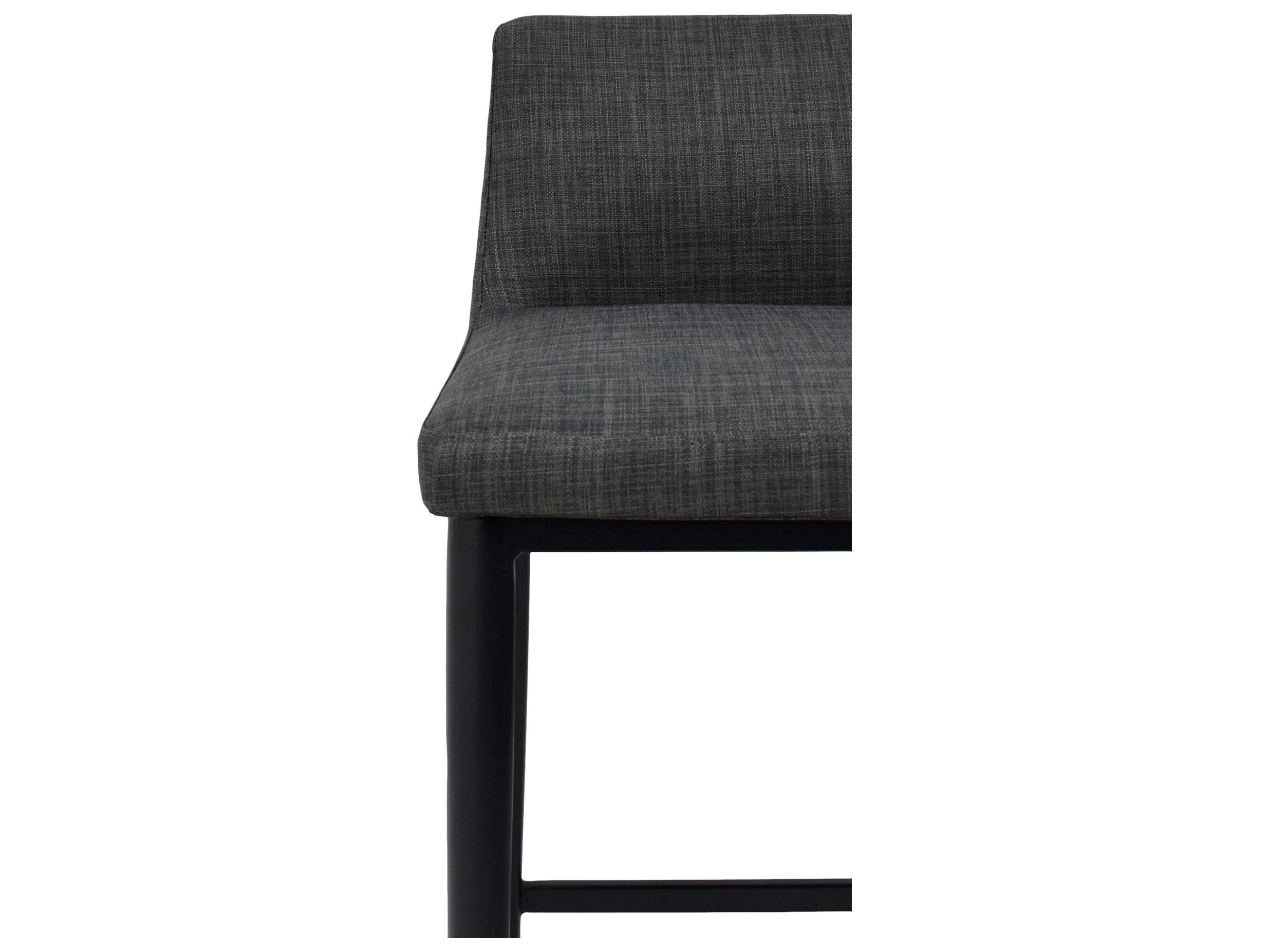 Moe's Home Upholstered Ply Wood Charcoal Grey Baron Bar Stool