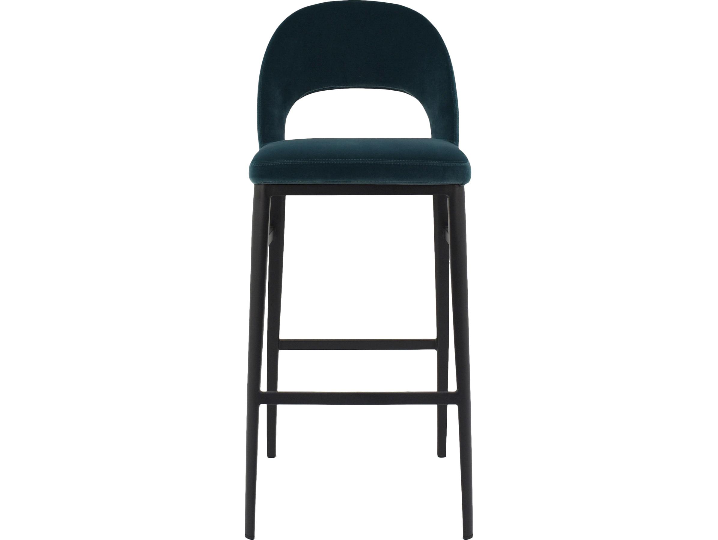 Moe's Home Roger Upholstered Ply Wood Teal Bar Stool