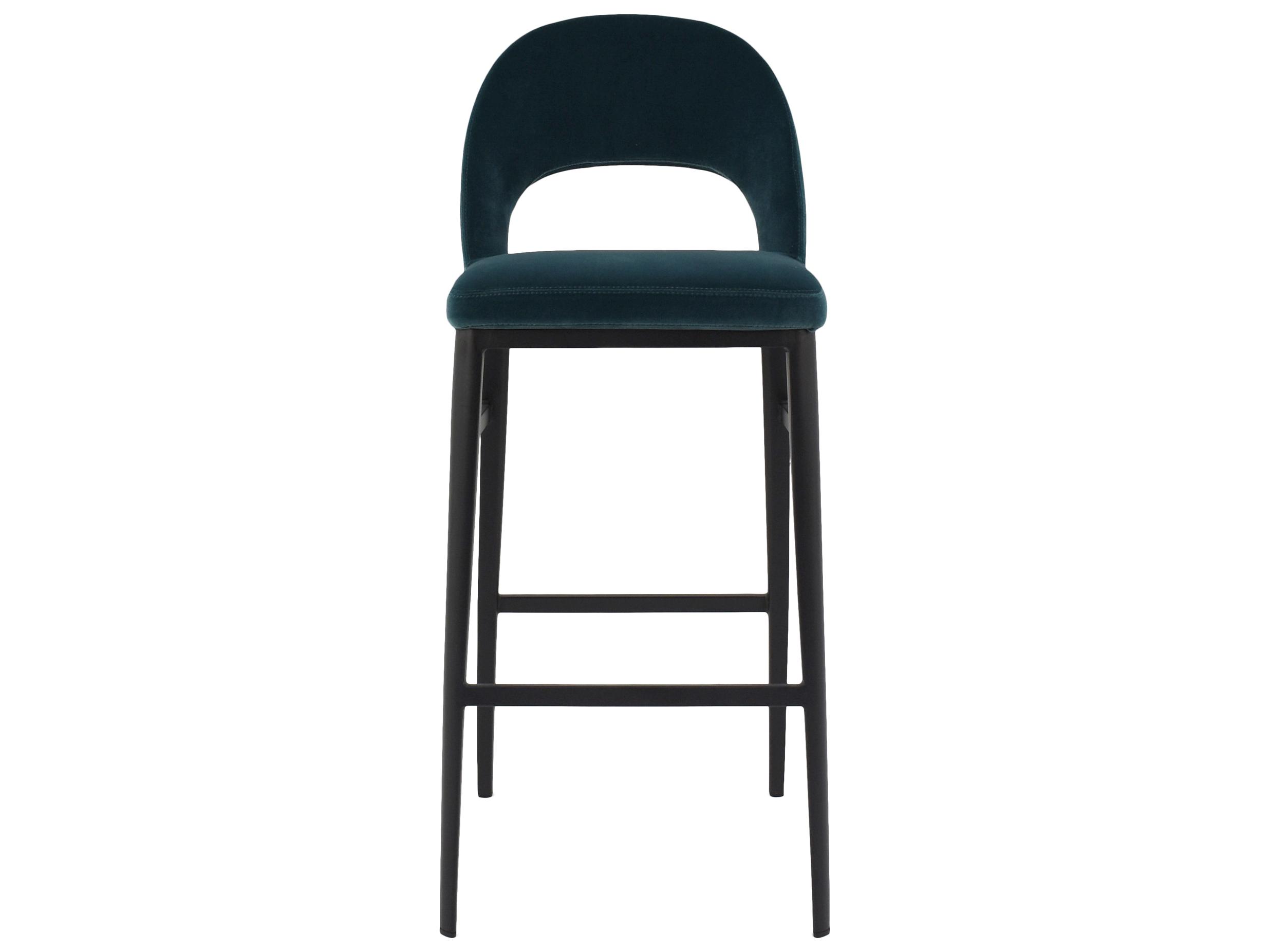 Moe's Home Roger Upholstered Ply Wood Teal Bar Stool