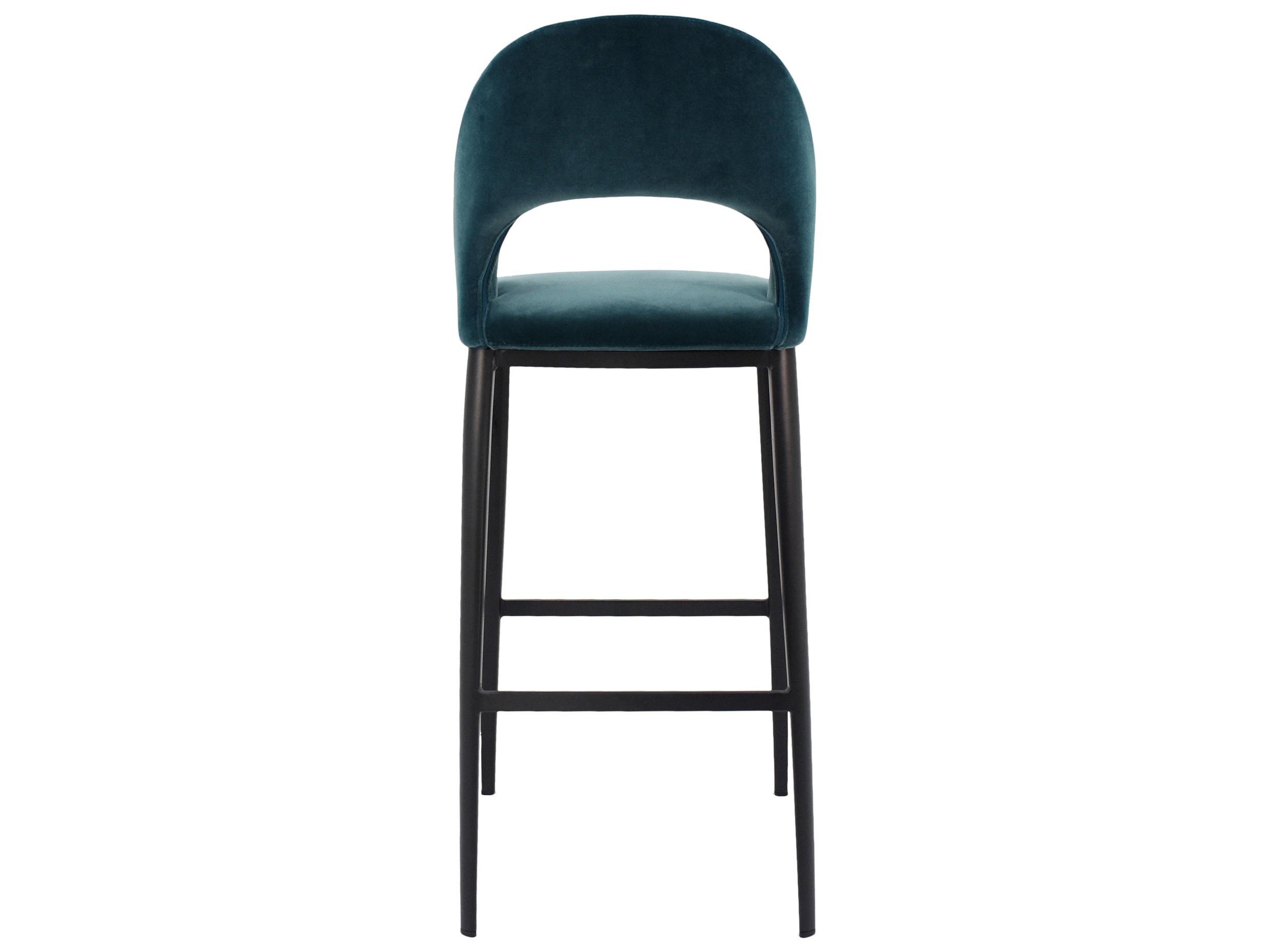 Moe's Home Roger Upholstered Ply Wood Teal Bar Stool